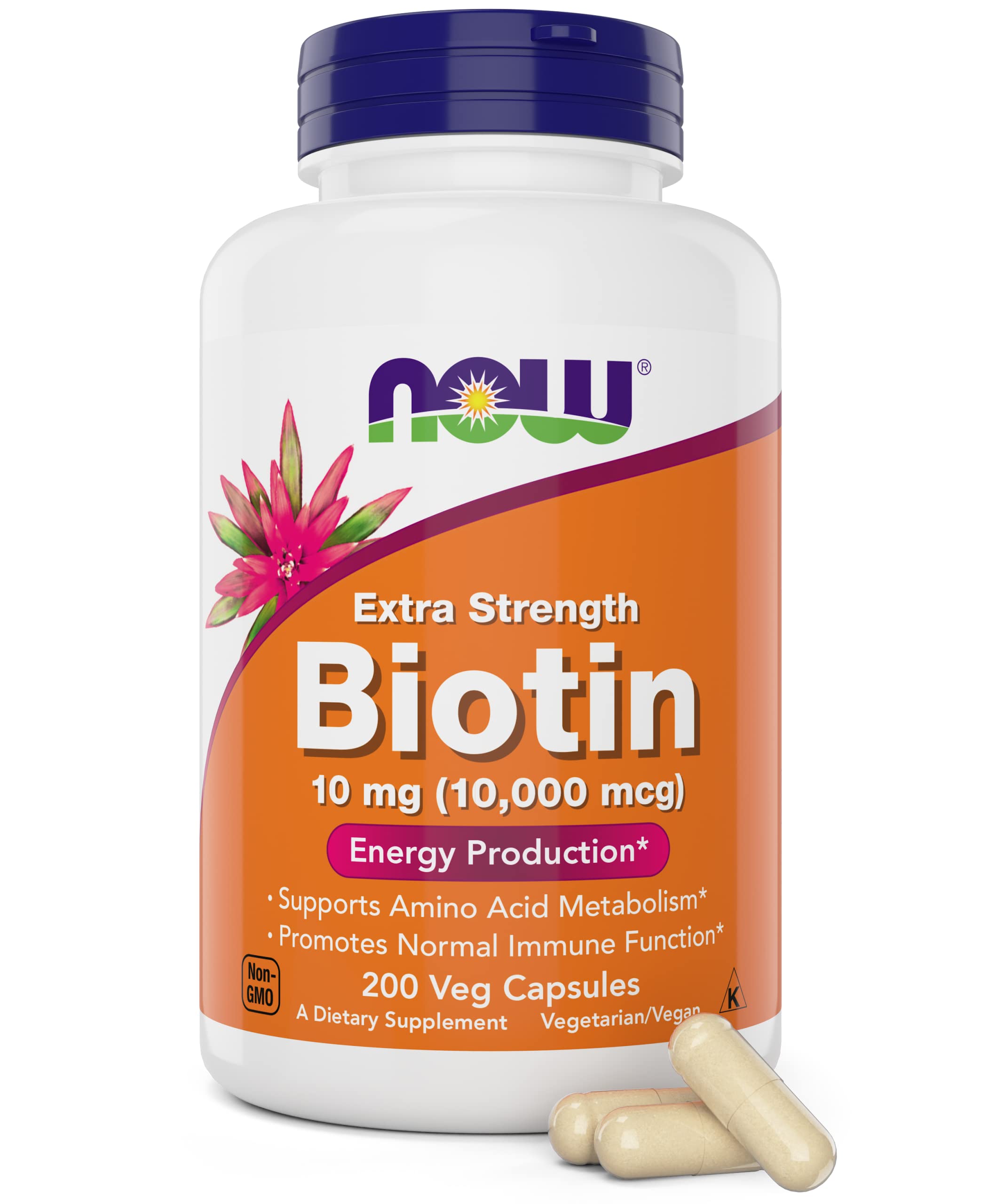 Foto 2 pulgar | Suplemento Now Foods Extra Strength Biotina 10 mg 200 Cápsulas - Venta Internacional
