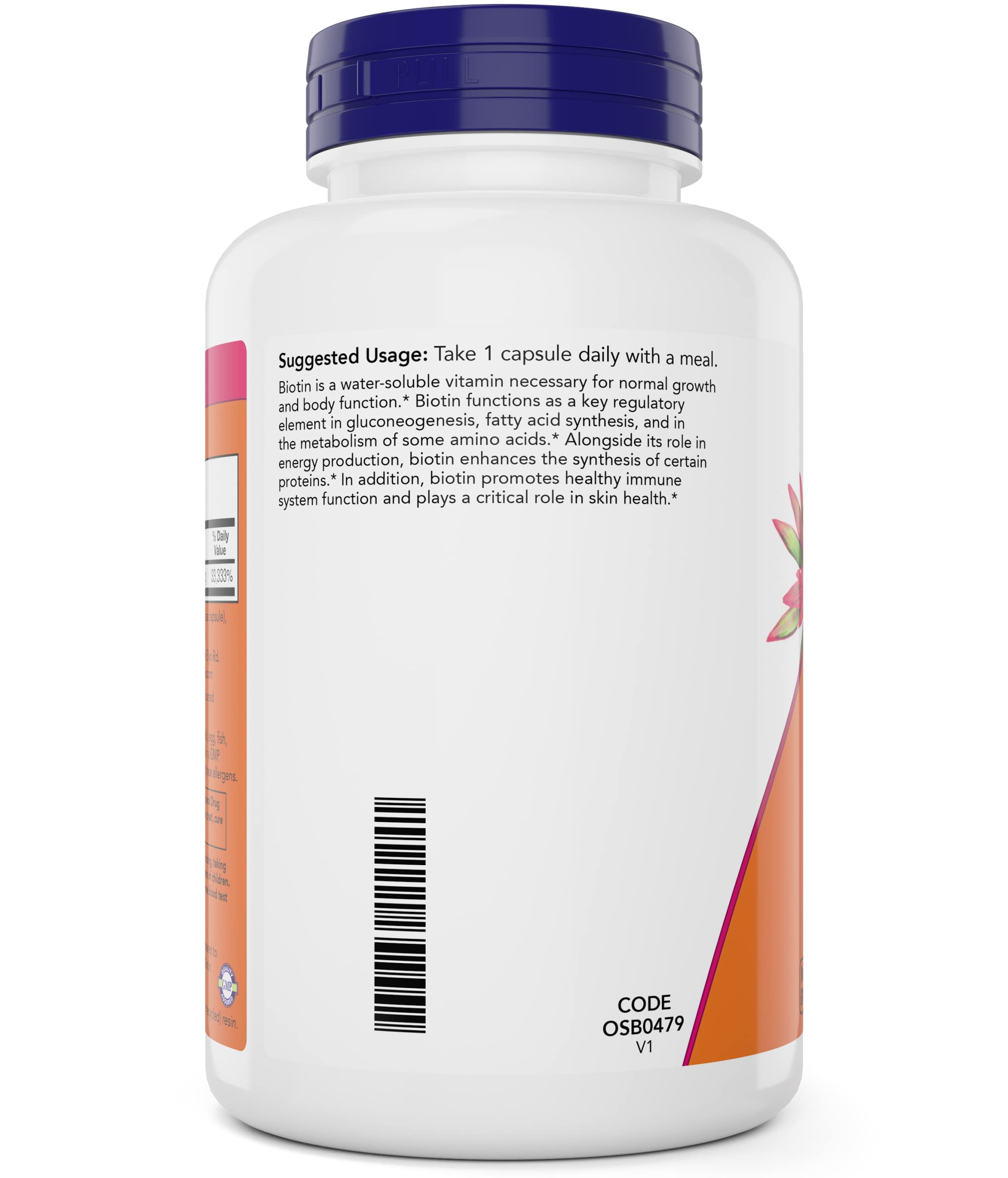 Foto 4 pulgar | Suplemento Now Foods Extra Strength Biotina 10 mg 200 Cápsulas - Venta Internacional
