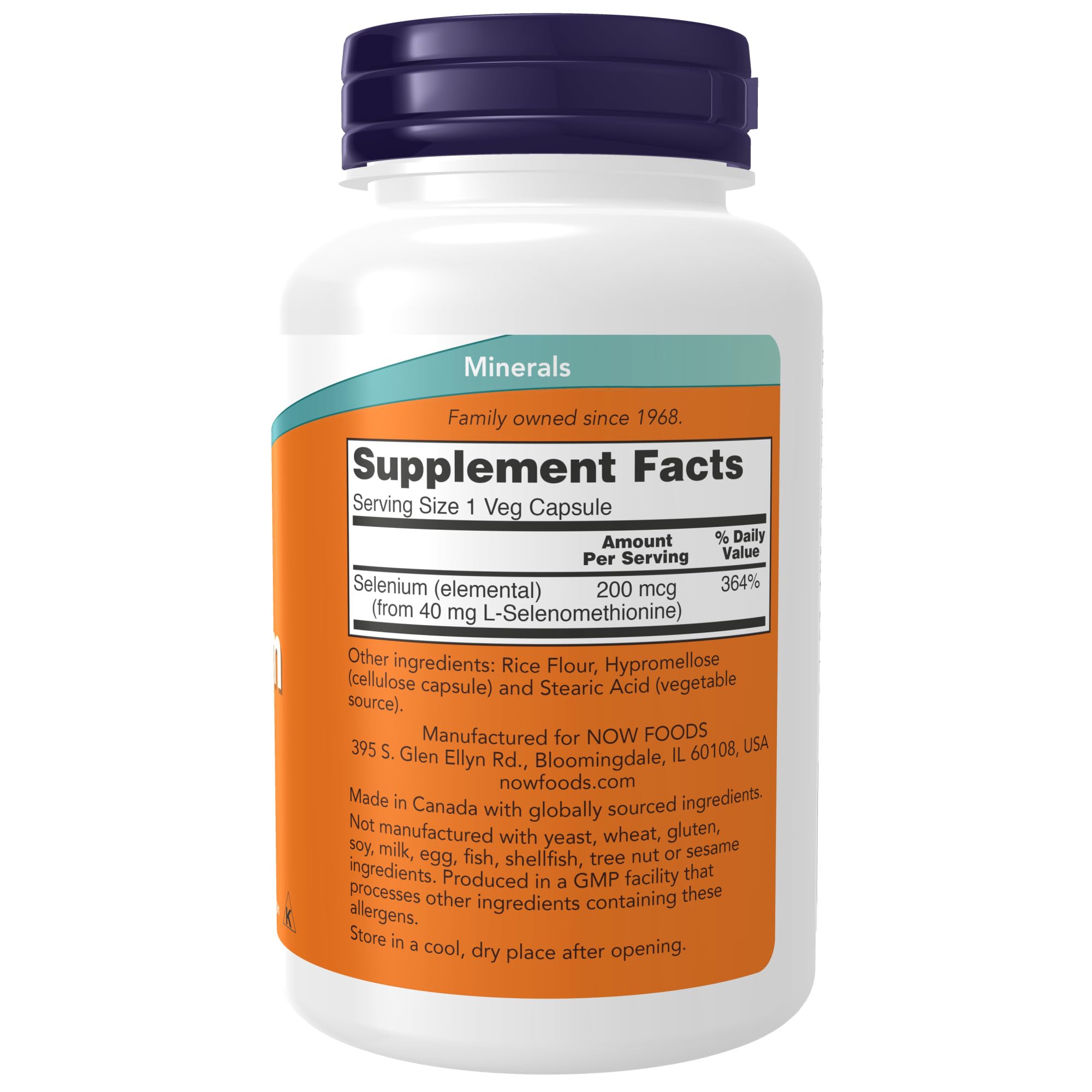 Foto 3 pulgar | Suplemento Now Foods Selenio 200 Mcg 180 Capsulas - Venta Internacional