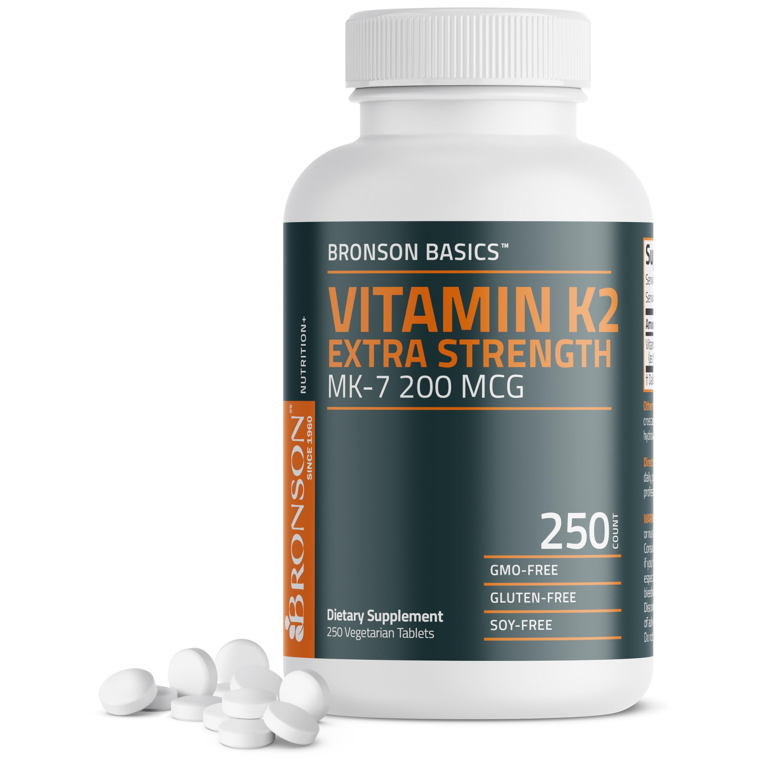 Foto 2 pulgar | Suplemento Bronson Vitamina K2 Mk-7 200 Mcg Extra Strength - Venta Internacional