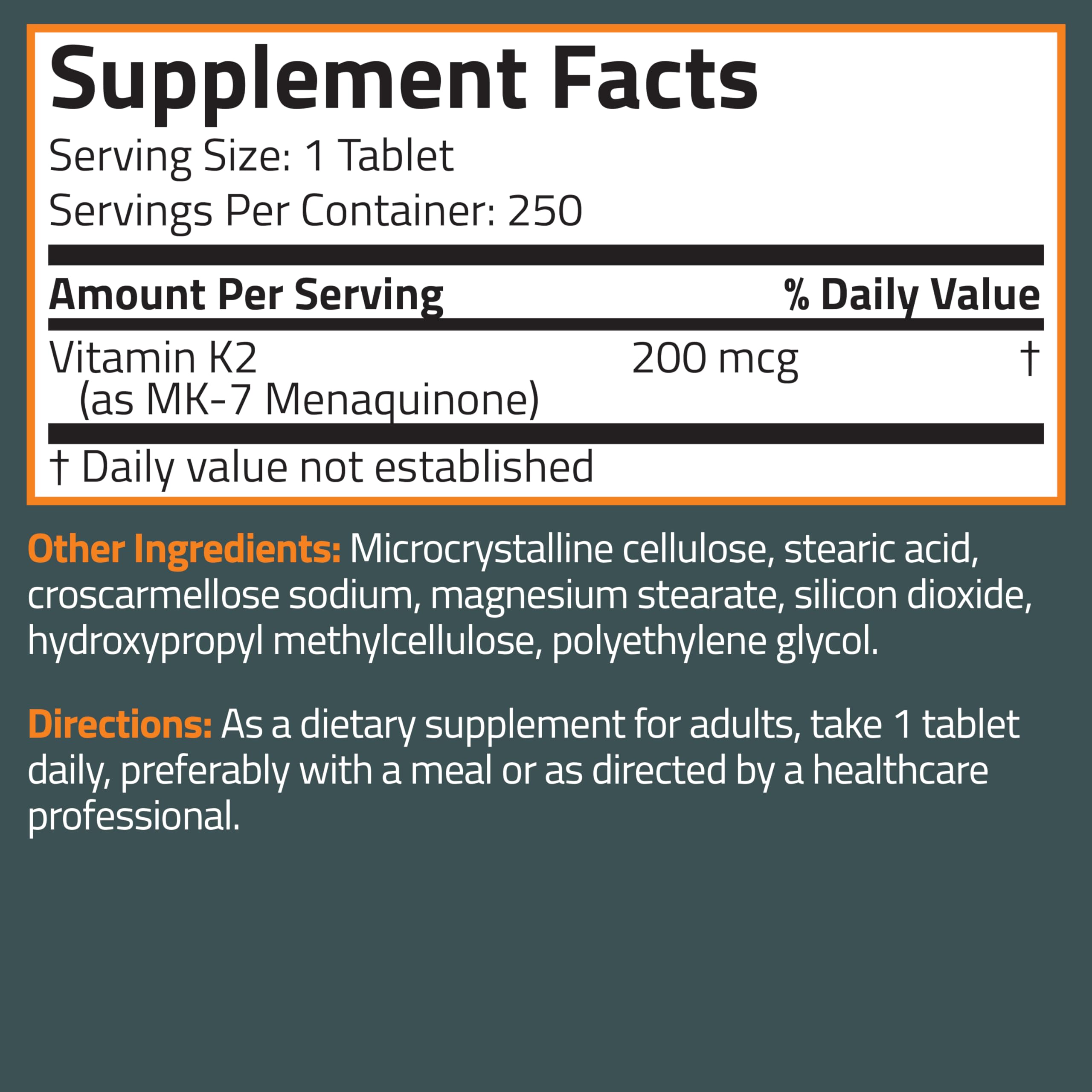 Foto 8 pulgar | Suplemento Bronson Vitamina K2 Mk-7 200 Mcg Extra Strength - Venta Internacional