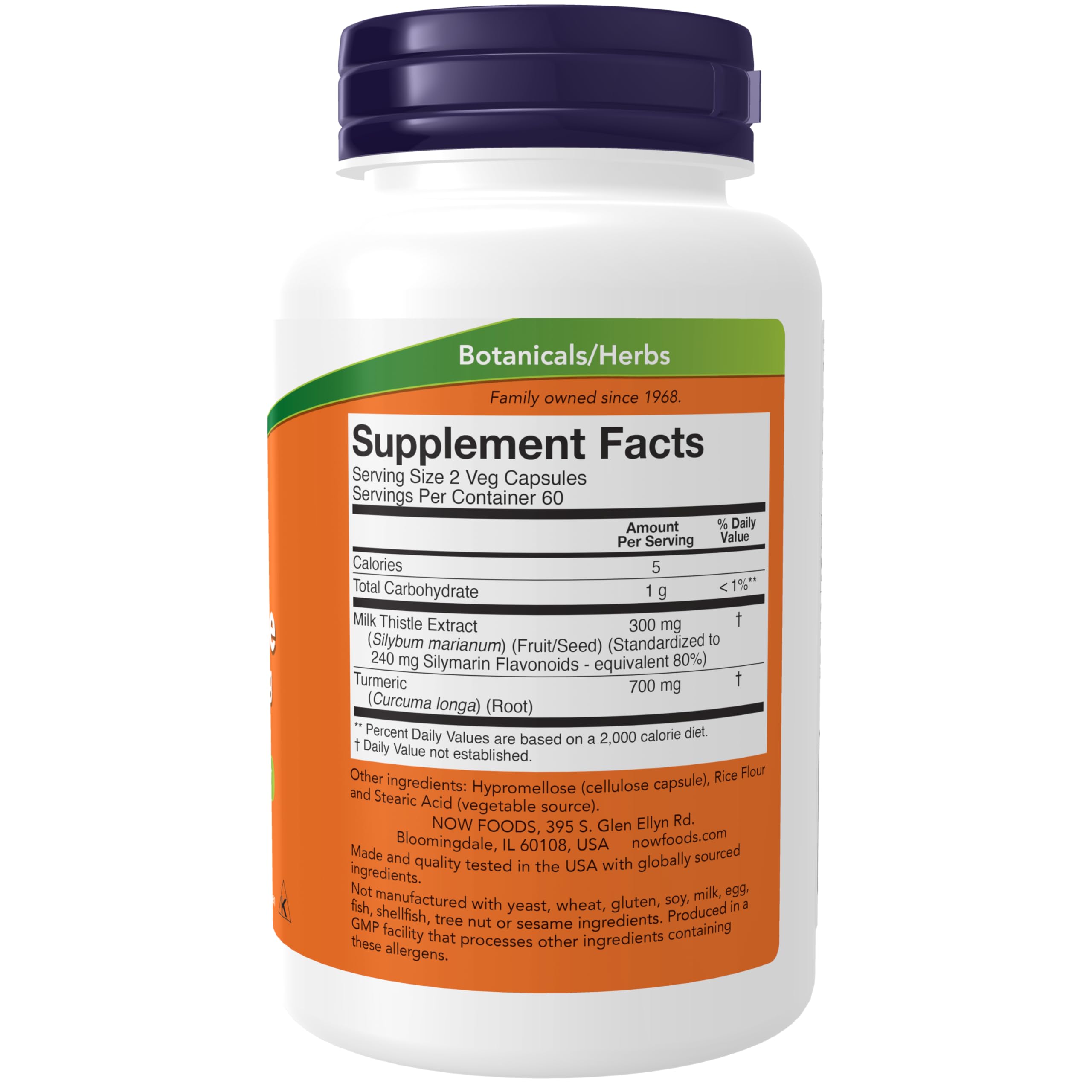 Foto 3 pulgar | Suplemento Now Foods Cardo Mariano con Silimarina 150 mg con Cúrcuma - Venta Internacional
