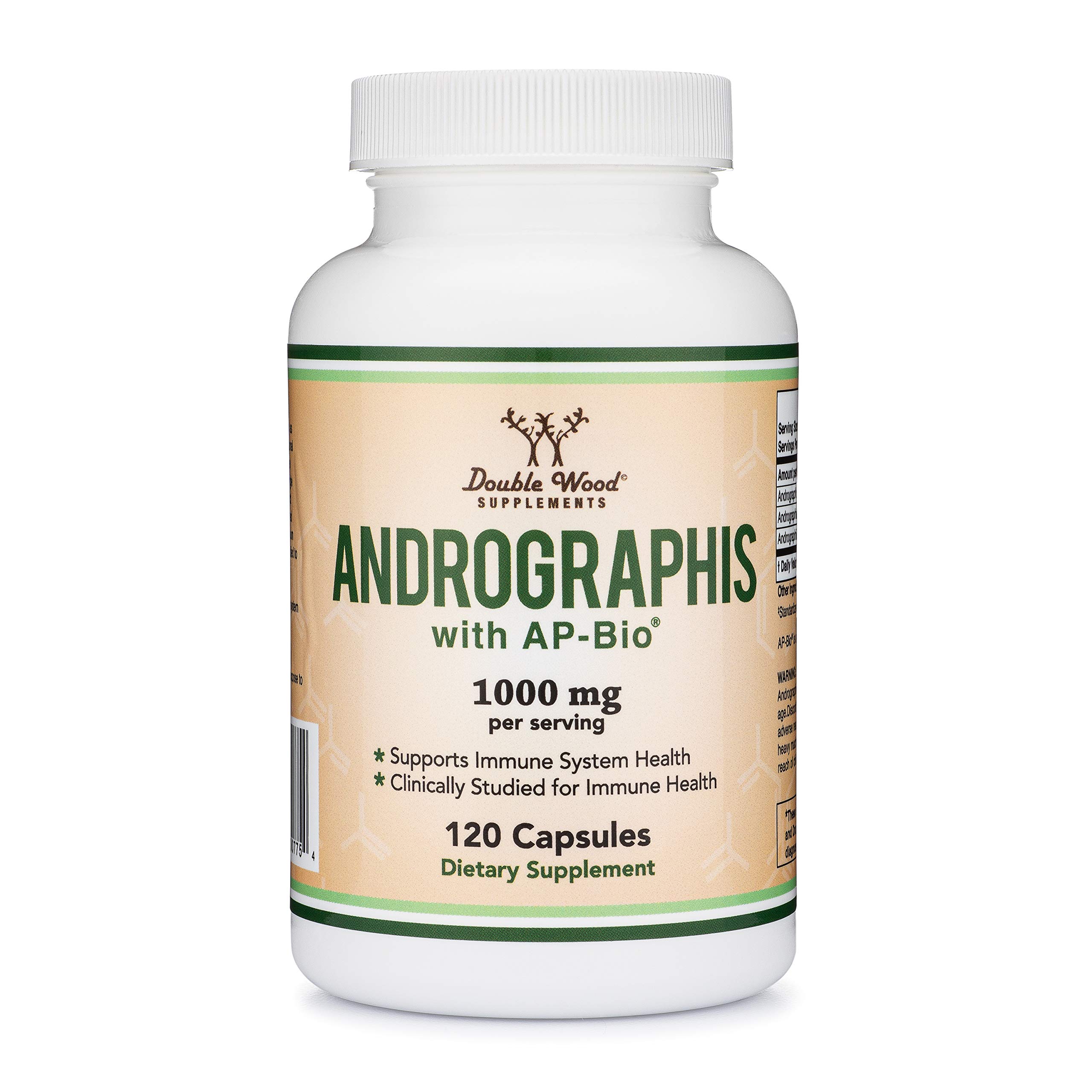 Foto 5 pulgar | Suplementos Double Wood Andrographis 1000 Mg 120 Cápsulas - Venta Internacional