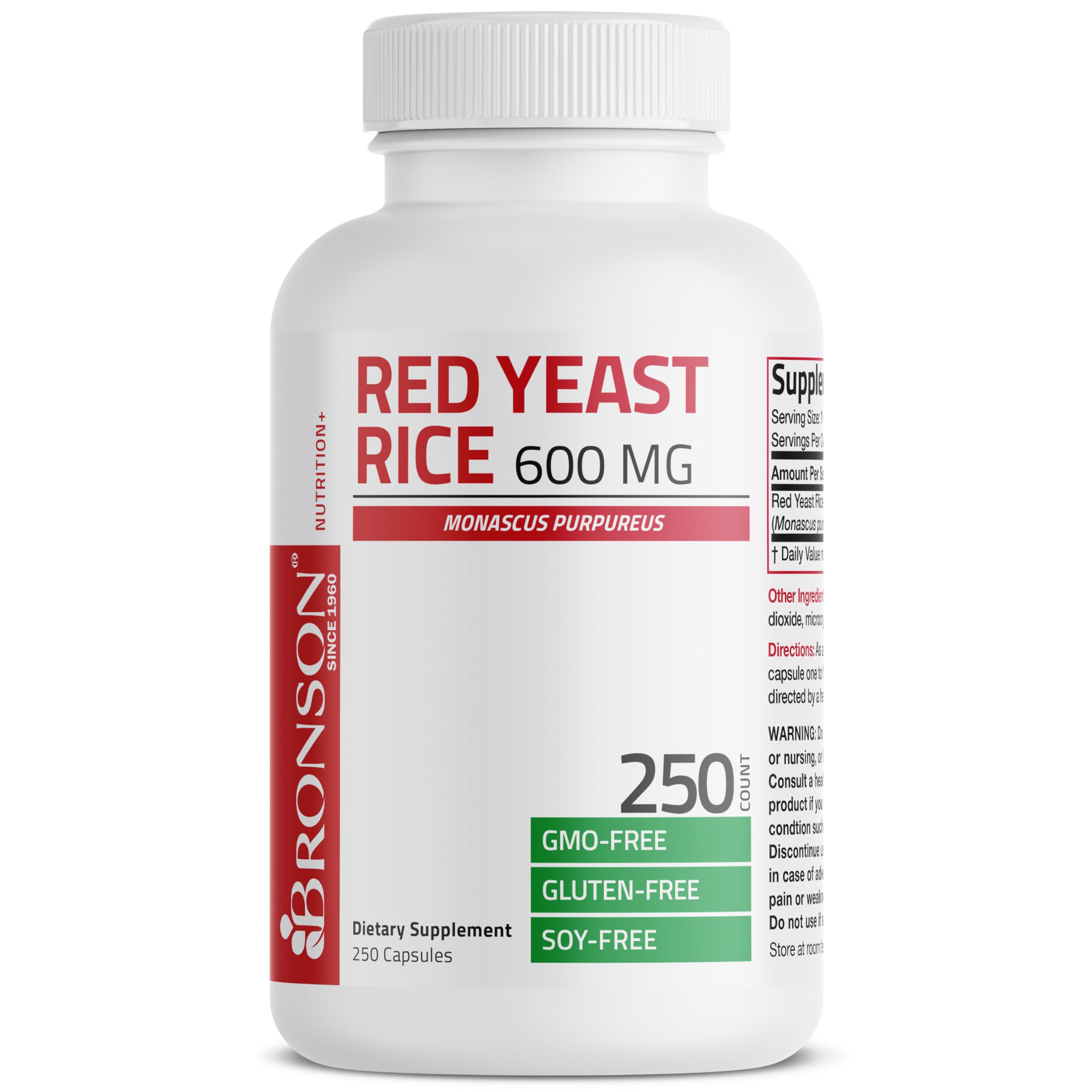 Foto 2 pulgar | Suplemento de Arroz de Levadura Roja Bronson 600 Mg Monascus Purpureus - Venta Internacional