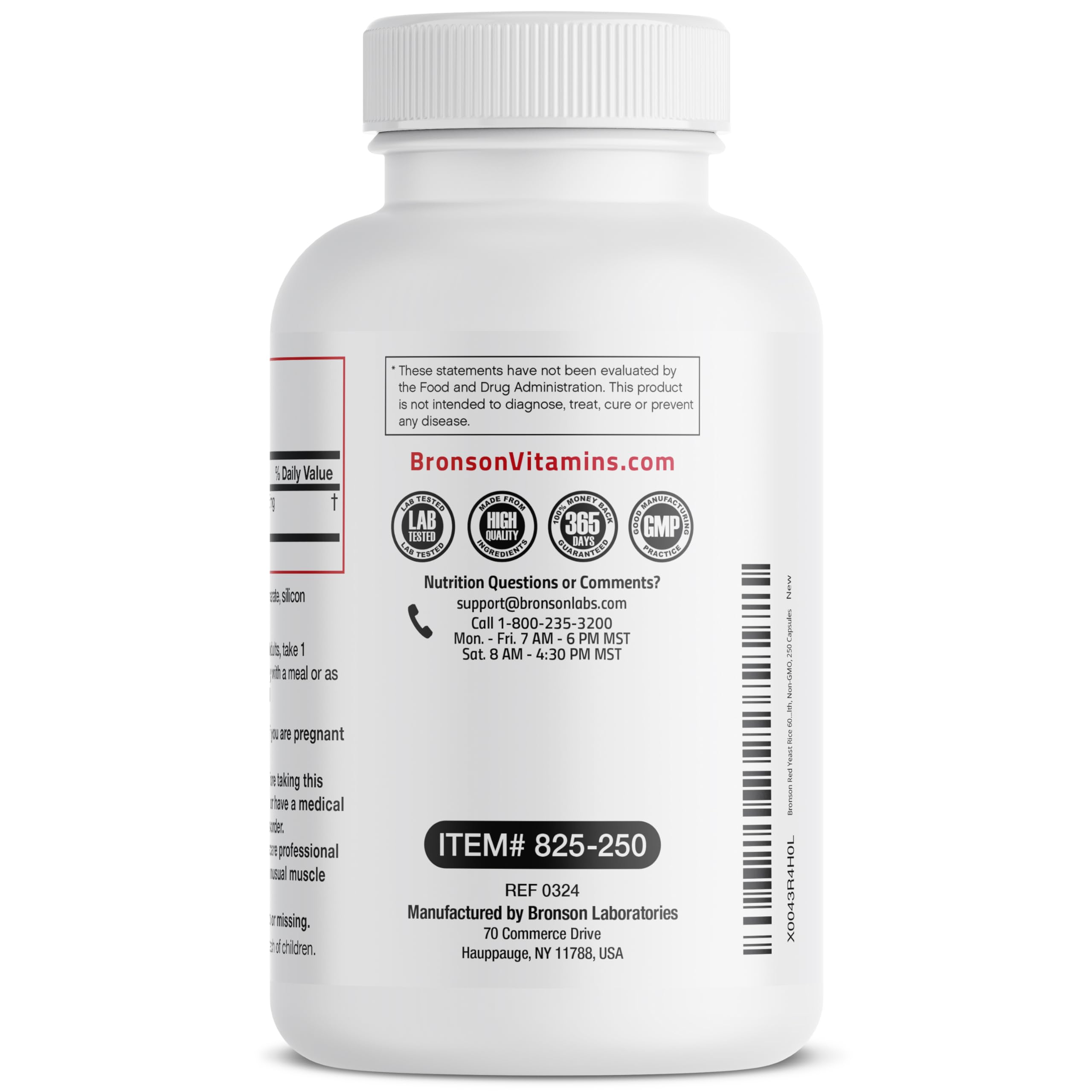 Foto 6 pulgar | Suplemento de Arroz de Levadura Roja Bronson 600 Mg Monascus Purpureus - Venta Internacional