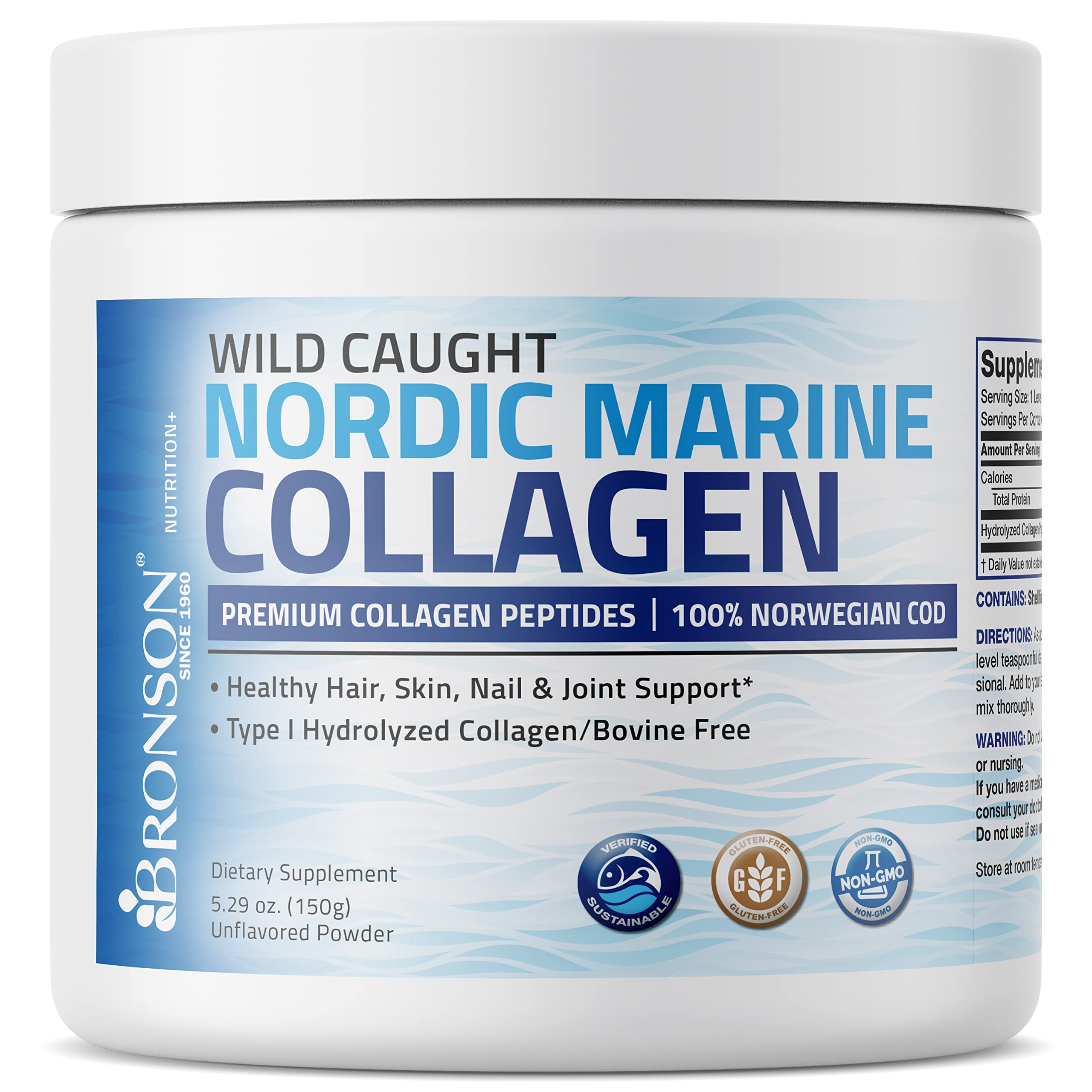 Foto 2 pulgar | Proteína Hidrolizada de Péptidos de Colágeno Marino en Polvo 150 g - Venta Internacional