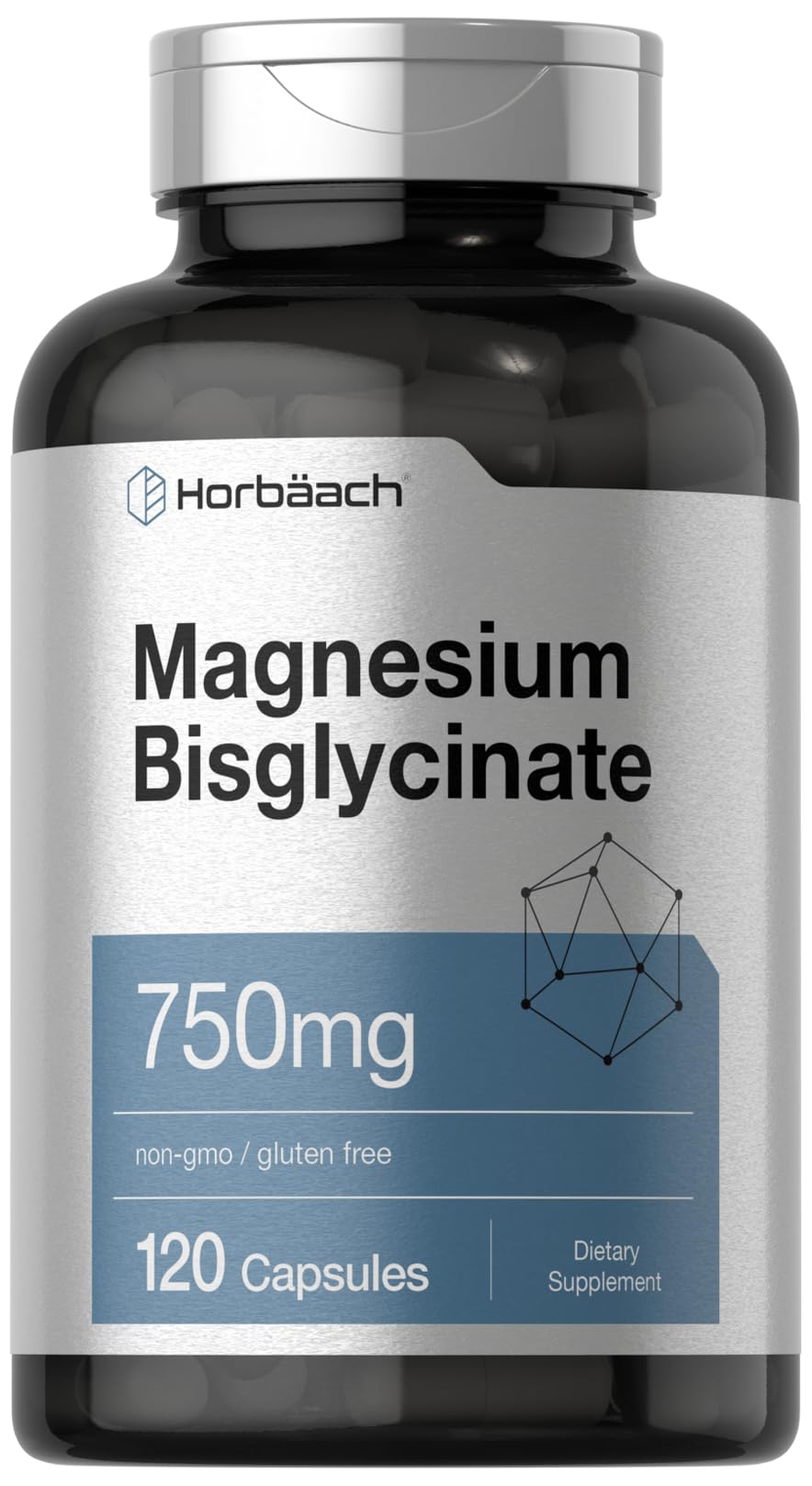 Foto 2 pulgar | Suplemento Horbäach Magnesium Bisglycinate de 120 Cápsulas-Venta Internacional