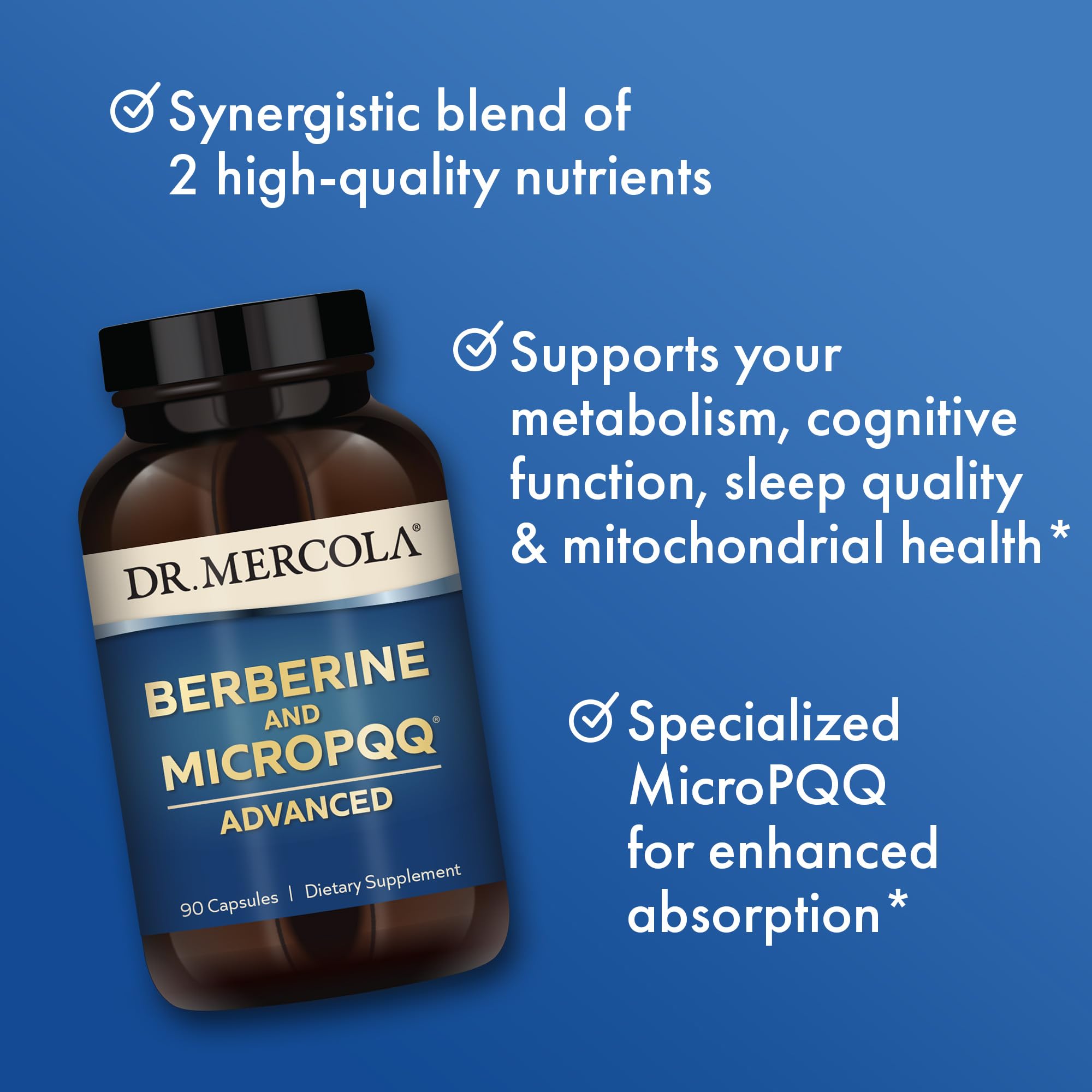 Foto 5 pulgar | Suplemento Dr. Mercola Berberine y Mircopqq Advanced 90 Cápsulas - Venta Internacional