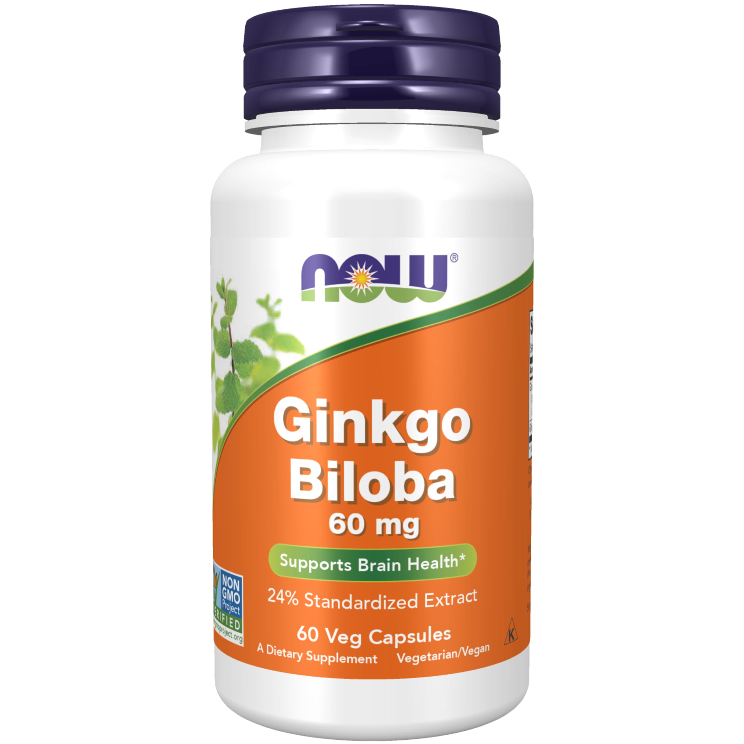 Foto 2 pulgar | Suplemento Now Foods Ginkgo Biloba 60 mg 24% de Extracto 60 Cápsulas - Venta Internacional