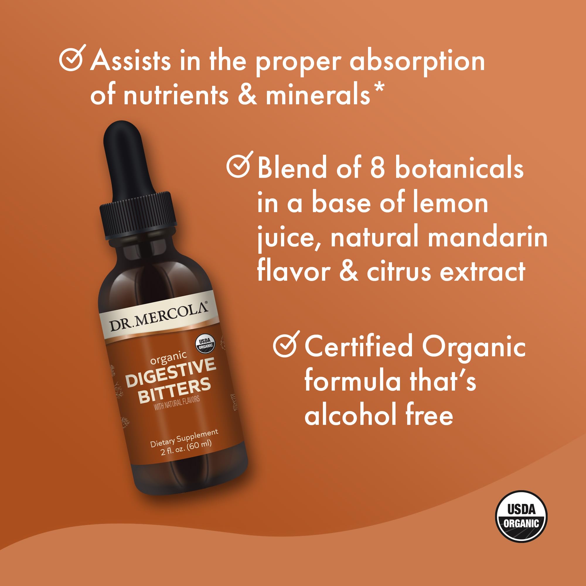 Foto 5 pulgar | Suplemento Dr. Mercola Organic Digestive Bitters 60 Ml - Venta Internacional