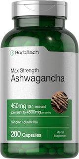 Foto 1 | Suplemento Horbäach Ashwagandha Max Strength 200 Cápsulas - Venta Internacional.
