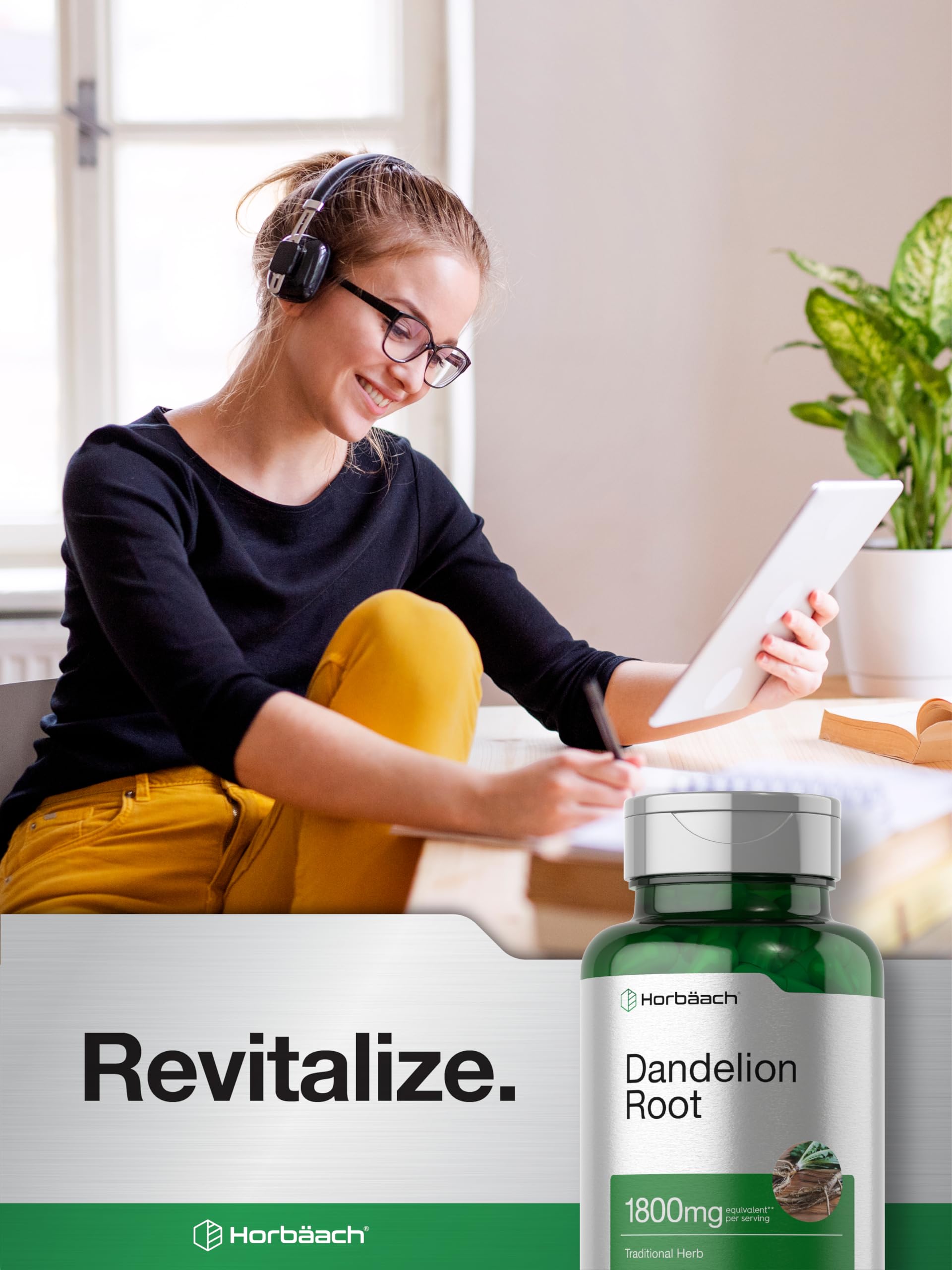 Foto 7 | Suplemento Horbäach De Raíz De Diente De León 1800 Mg 120 Cápsulas - Venta Internacional.