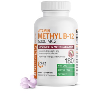 Foto 1 | Suplemento Bronson Methyl B12 5000 Mcg Vitamina B12 180 Tabletas - Venta Internacional