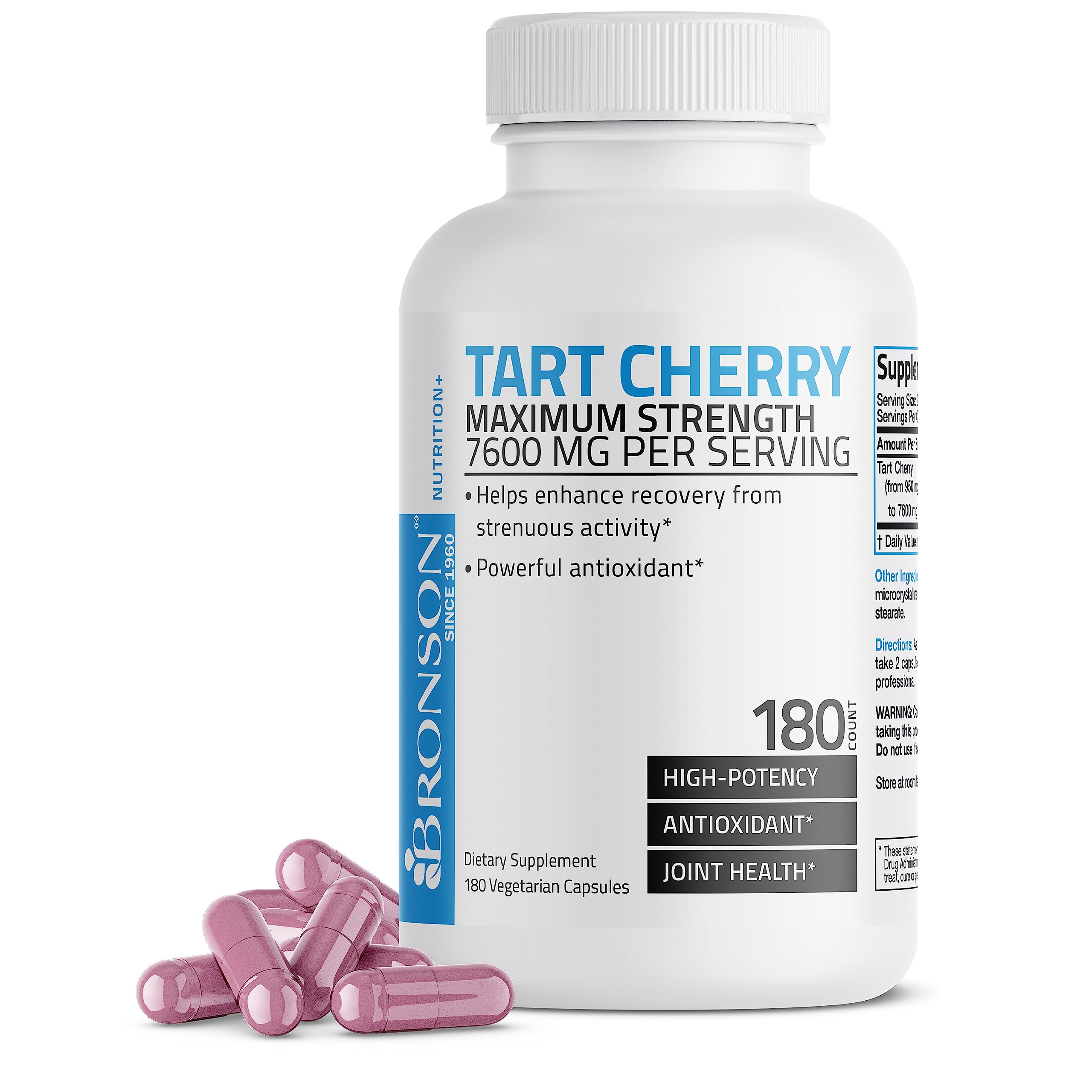 Foto 2 pulgar | Suplemento Bronson Tart Cherry 7600 Mg 180 Cápsulas - Venta Internacional