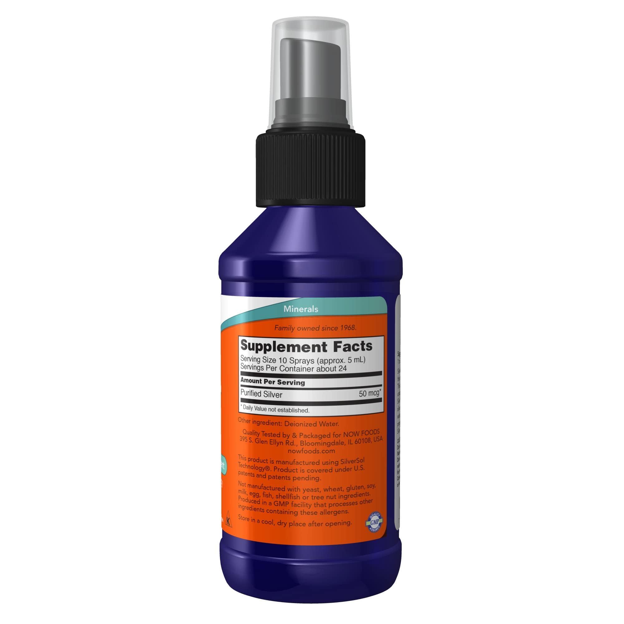 Foto 3 pulgar | Suplemento Now Foods Silver Sol 10 Plata Elemental 118 Ml - Venta Internacional