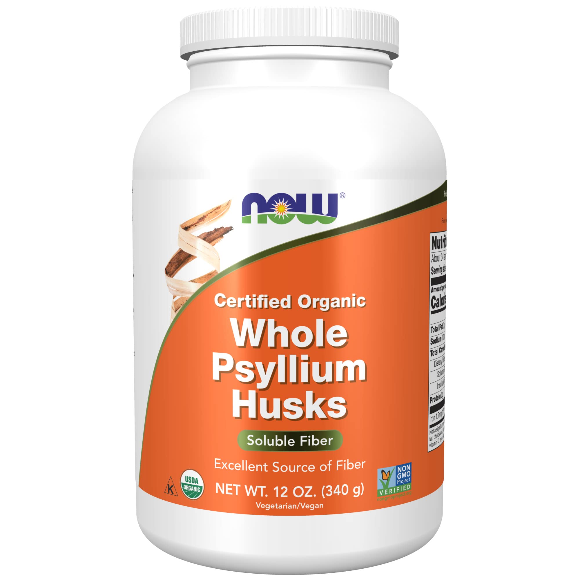 Foto 2 pulgar | Cáscaras de Psilio Integrales de Supplements Now Foods 350 ml Orgánicas - Venta Internacional