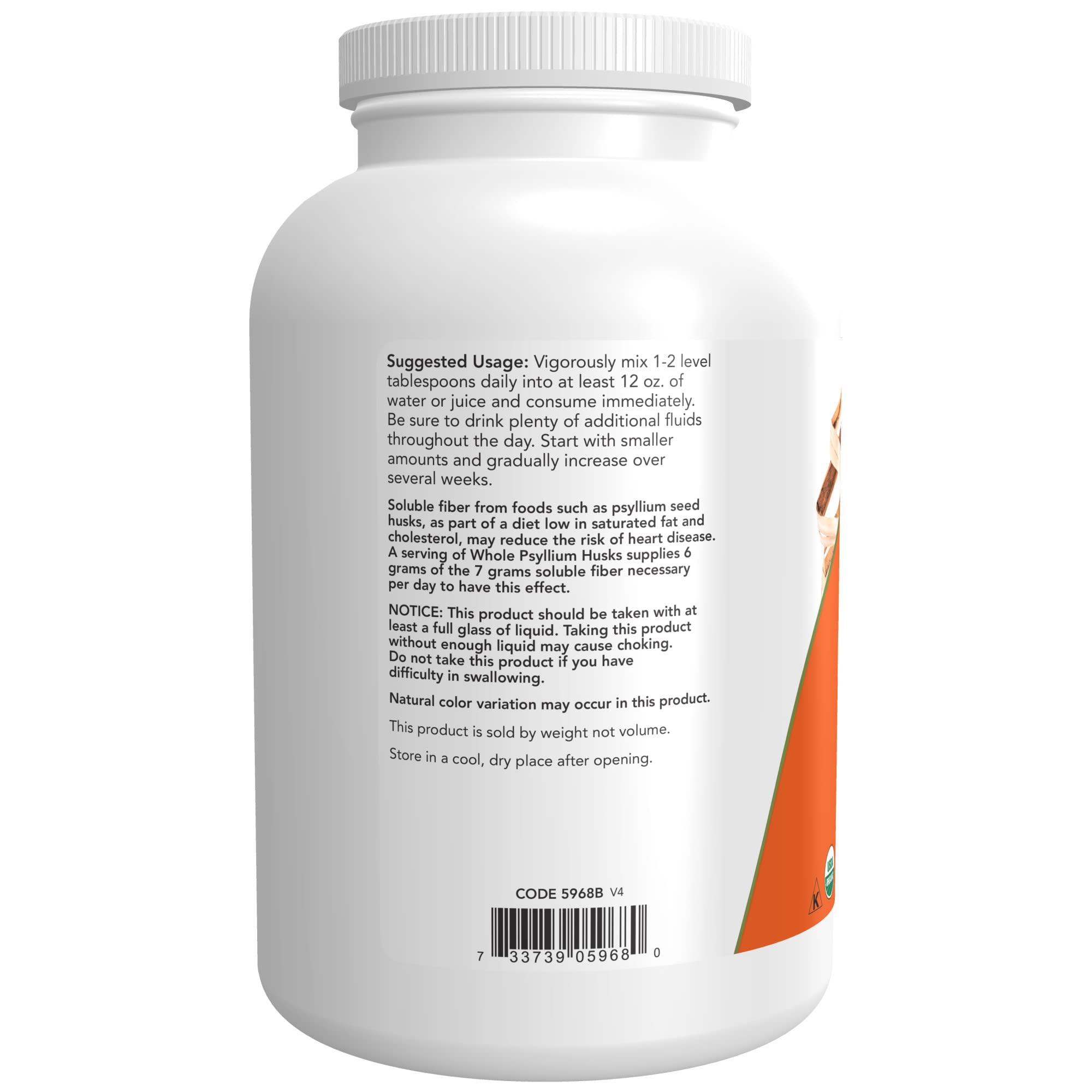 Foto 4 pulgar | Cáscaras de Psilio Integrales de Supplements Now Foods 350 ml Orgánicas - Venta Internacional