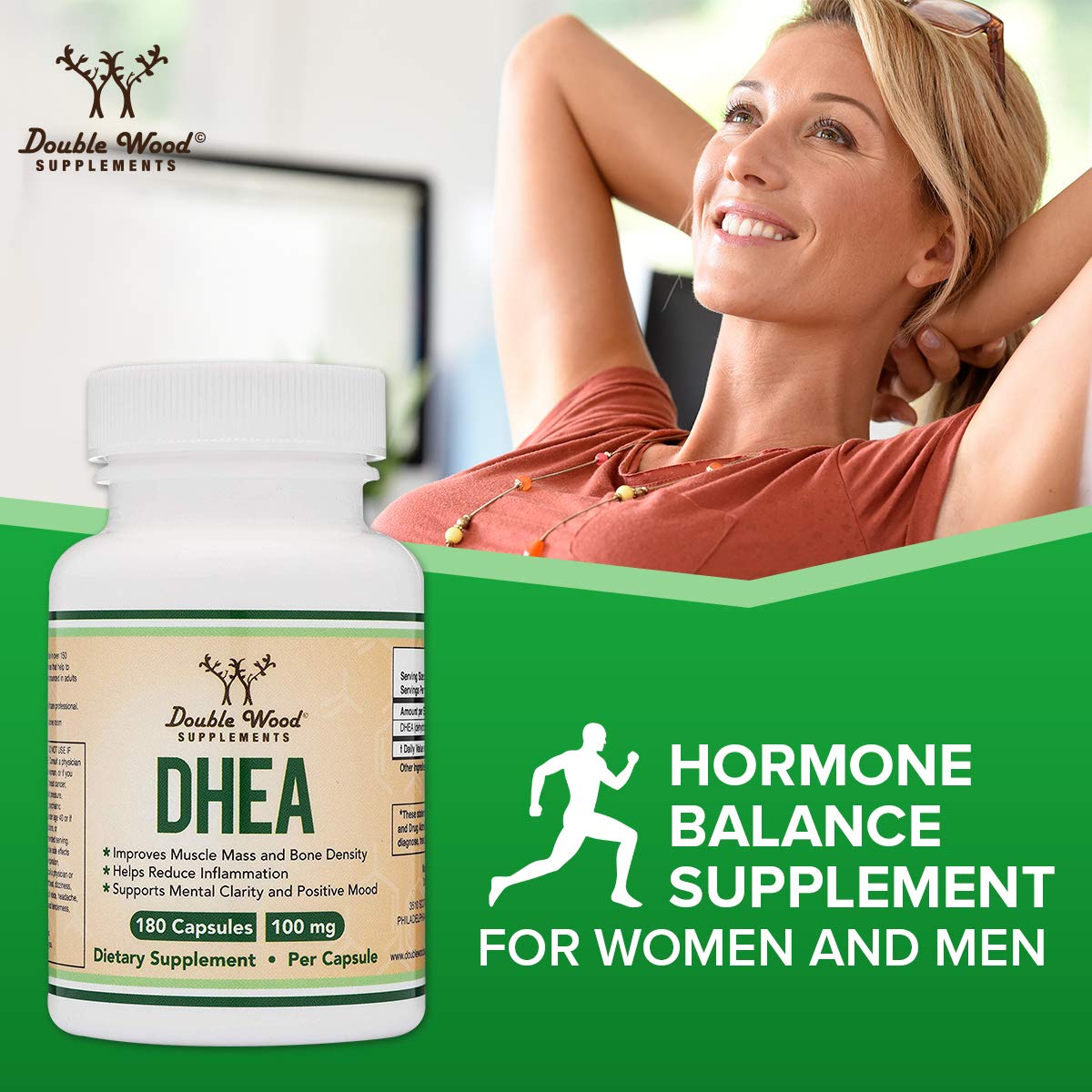 Foto 6 pulgar | Suplemento Double Wood Dhea 100 Mg 180 Cápsulas - Venta Internacional