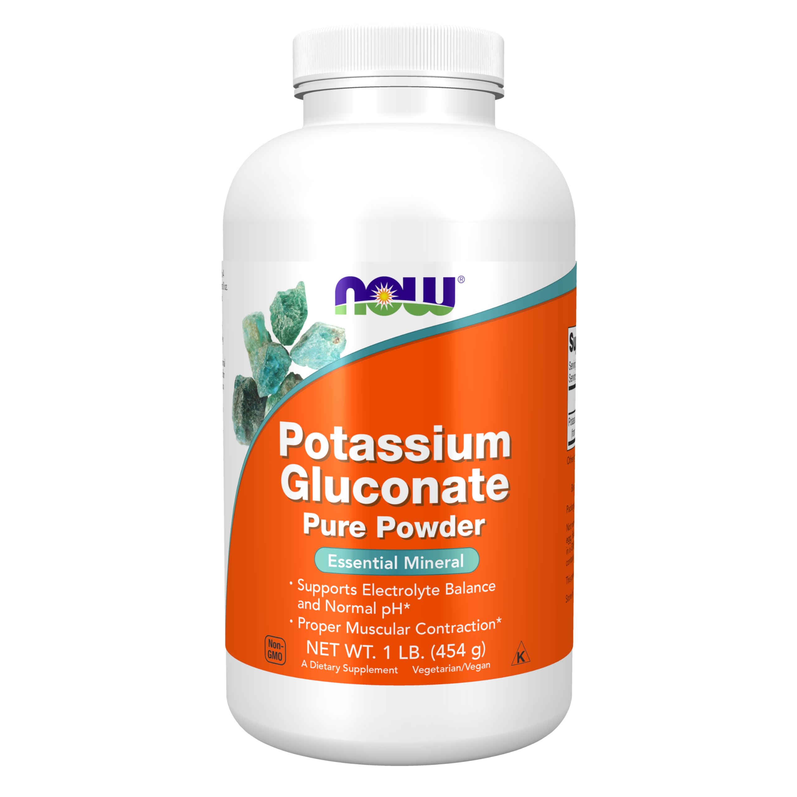 Suplemento Now Foods Gluconato de Potasio Puro Polvo 1 Lbg - Venta Internacional