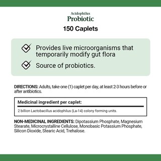 Foto 4 | Suplemento Nature's Bounty Acidophilus Probiotic 150 Cápsulas - Venta Internacional