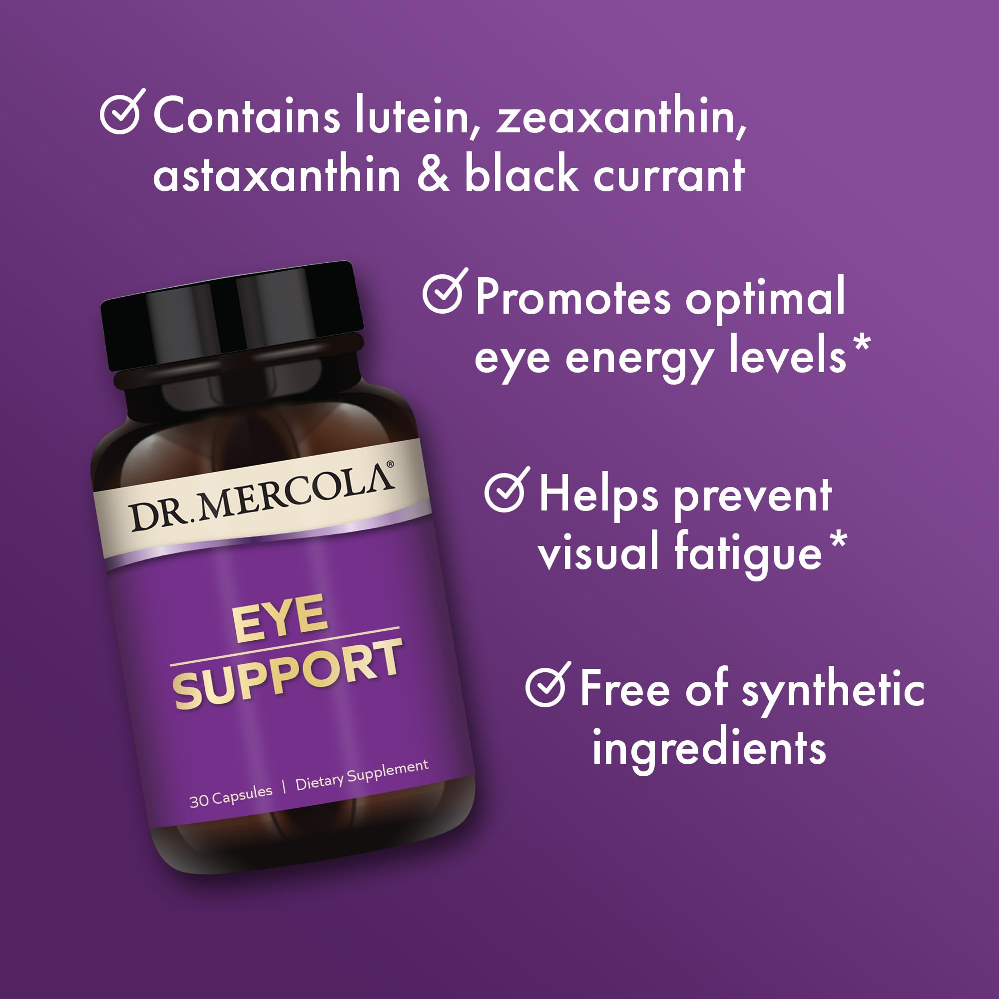 Foto 5 pulgar | Suplemento Dr. Mercola Eye Support 30 Porciones  - Venta Internacional