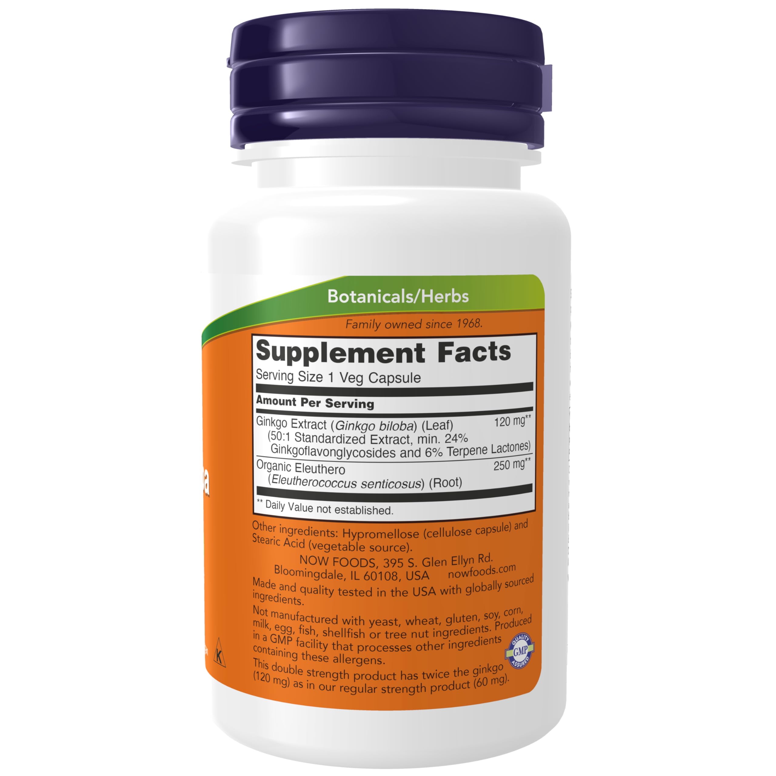 Foto 3 pulgar | Suplemento Now Foods Ginkgo Biloba 120 mg de Doble Concentración - Venta Internacional