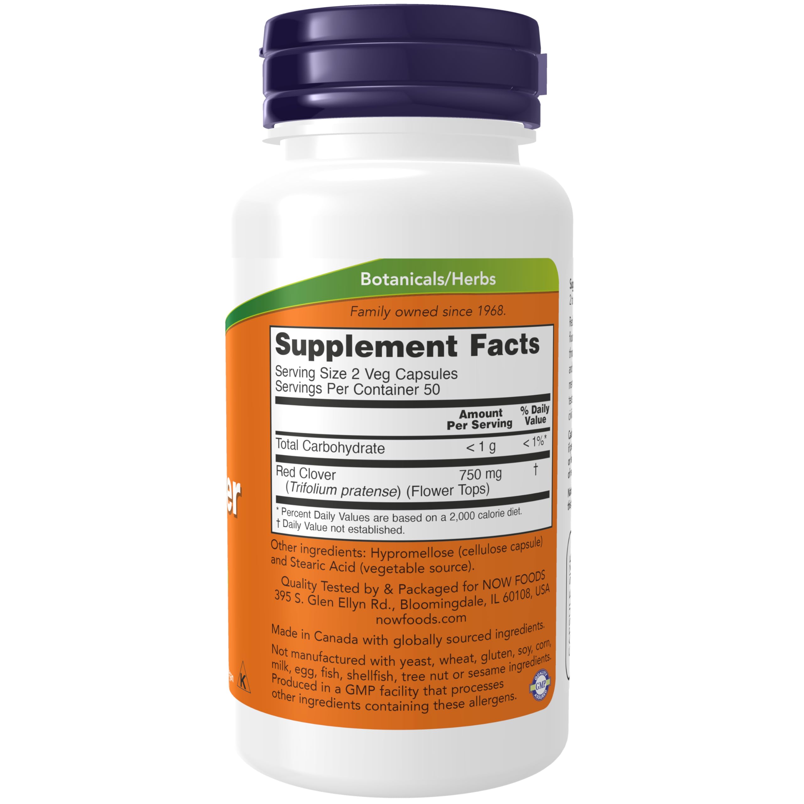 Foto 3 pulgar | Suplemento Now Foods Red Clover 375 mg 100 Cápsulas Vegetarianas - Venta Internacional