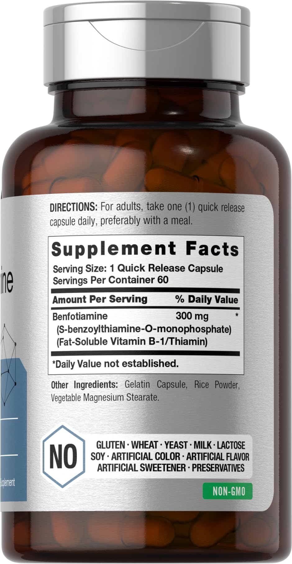Foto 3 pulgar | Suplemento Horbäach Benfotiamina 300 Mg 60 Cápsulas - Venta Internacional.