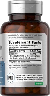 Foto 2 | Suplemento Horbäach Benfotiamina 300 Mg 60 Cápsulas - Venta Internacional.