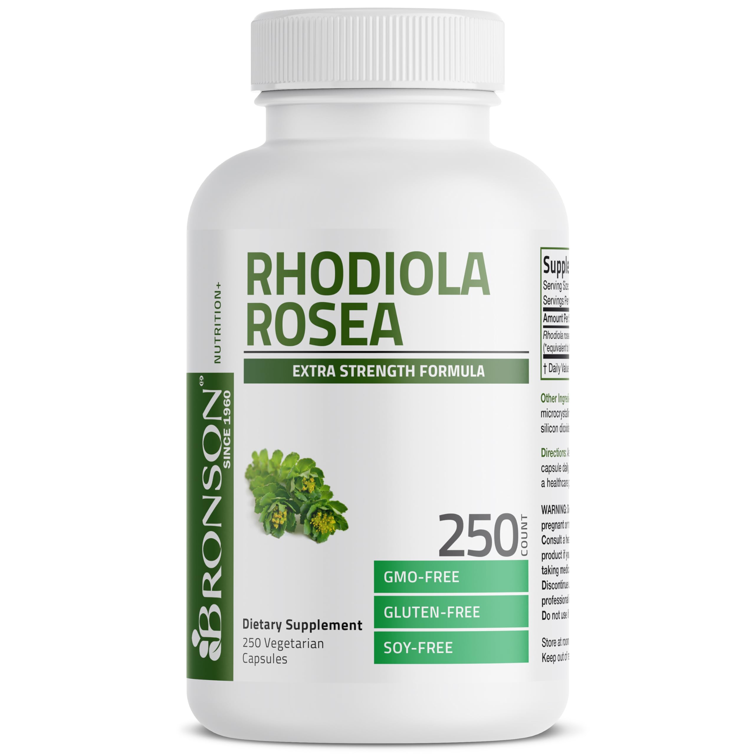 Foto 2 pulgar | Suplemento Bronson Rhodiola Rosea 1000 Mg 250 Cápsulas - Venta Internacional
