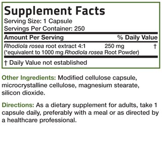 Foto 5 | Suplemento Bronson Rhodiola Rosea 1000 Mg 250 Cápsulas - Venta Internacional
