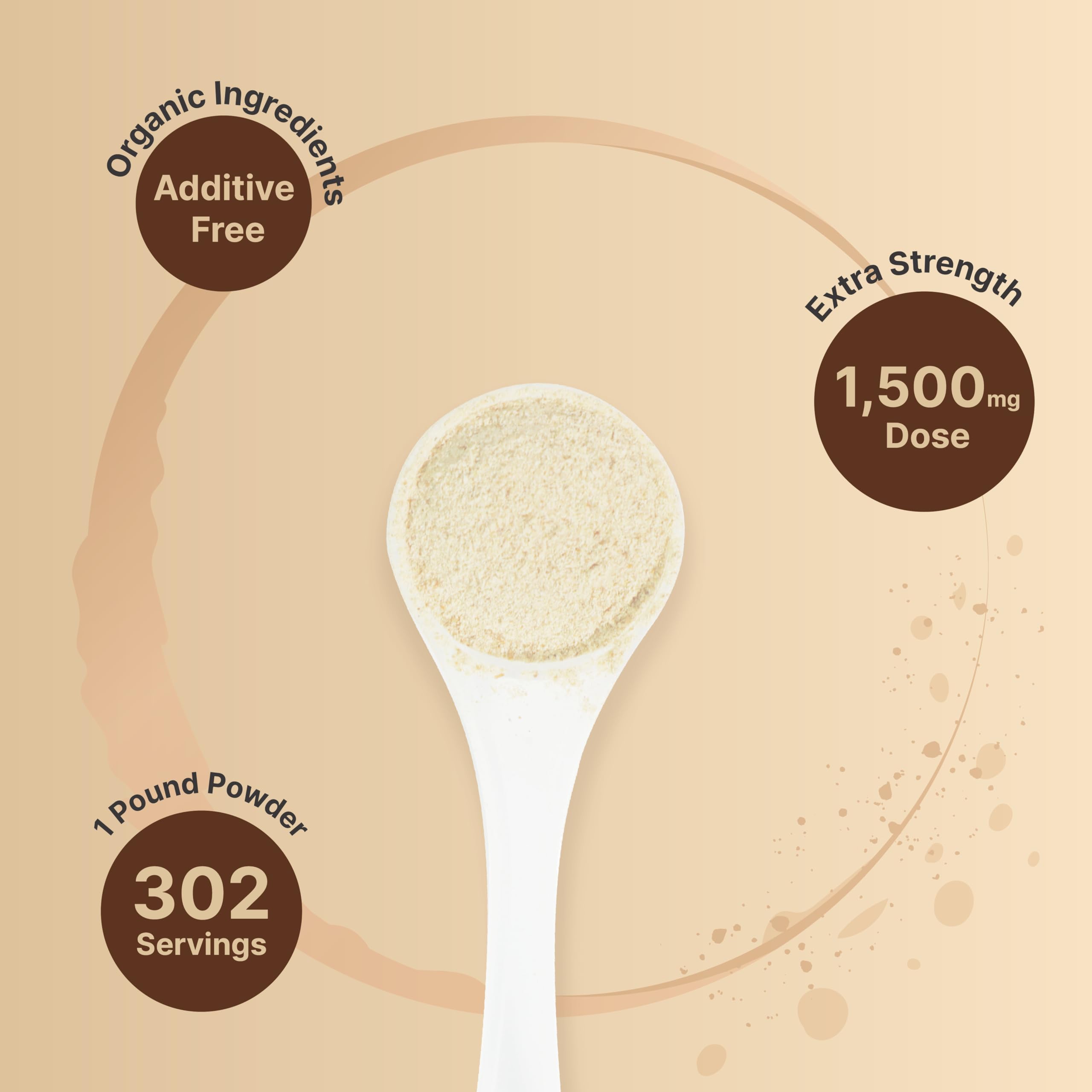 Foto 4 | Polvo Orgánico De Melena De León De Supplement Naturebell, 1,5 G, 1 Libra - Venta Internacional.