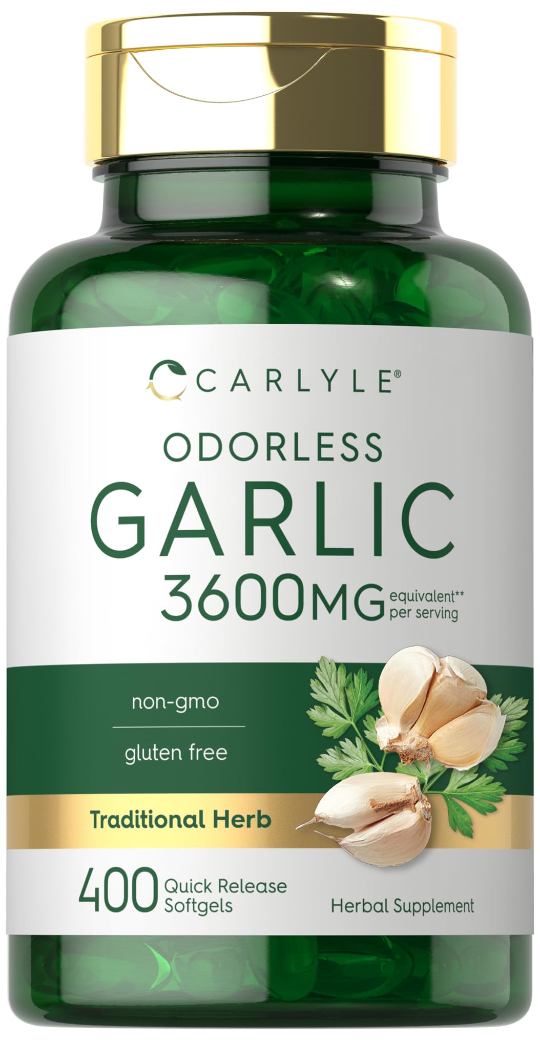 Foto 2 pulgar | Cápsulas Blandas De Ajo Sin Olor Supplement Carlyle, 3600 Mg, 400 Unidades - Venta Internacional.