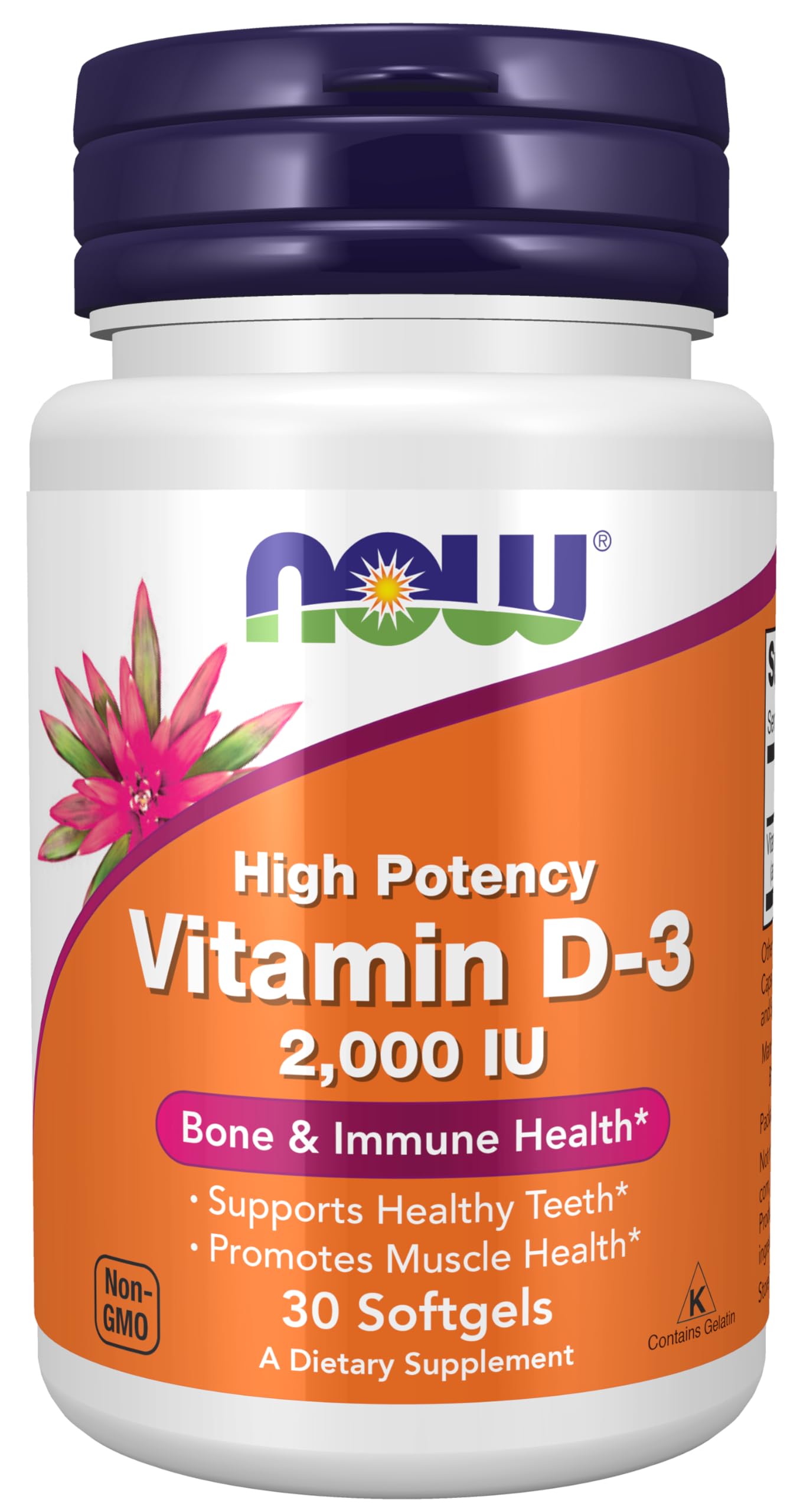 Foto 2 pulgar | Suplemento De Vitamina D-3 De Now Foods, 2000 Ui, 30 Cápsulas Blandas - Venta Internacional.