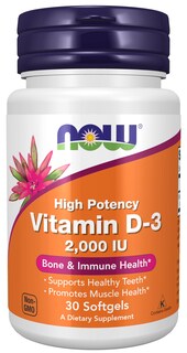 Foto 1 | Suplemento De Vitamina D-3 De Now Foods, 2000 Ui, 30 Cápsulas Blandas - Venta Internacional.