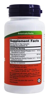 Foto 2 | Suplemento: Súper Mezcla De Hongos Reishi De Now Foods, 270 Mg - Venta Internacional.