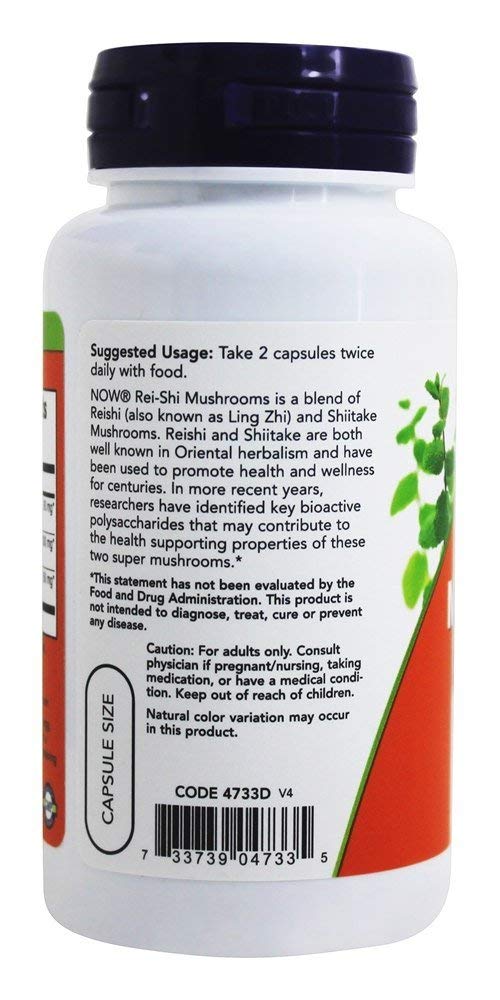 Foto 3 | Suplemento: Súper Mezcla De Hongos Reishi De Now Foods, 270 Mg - Venta Internacional.