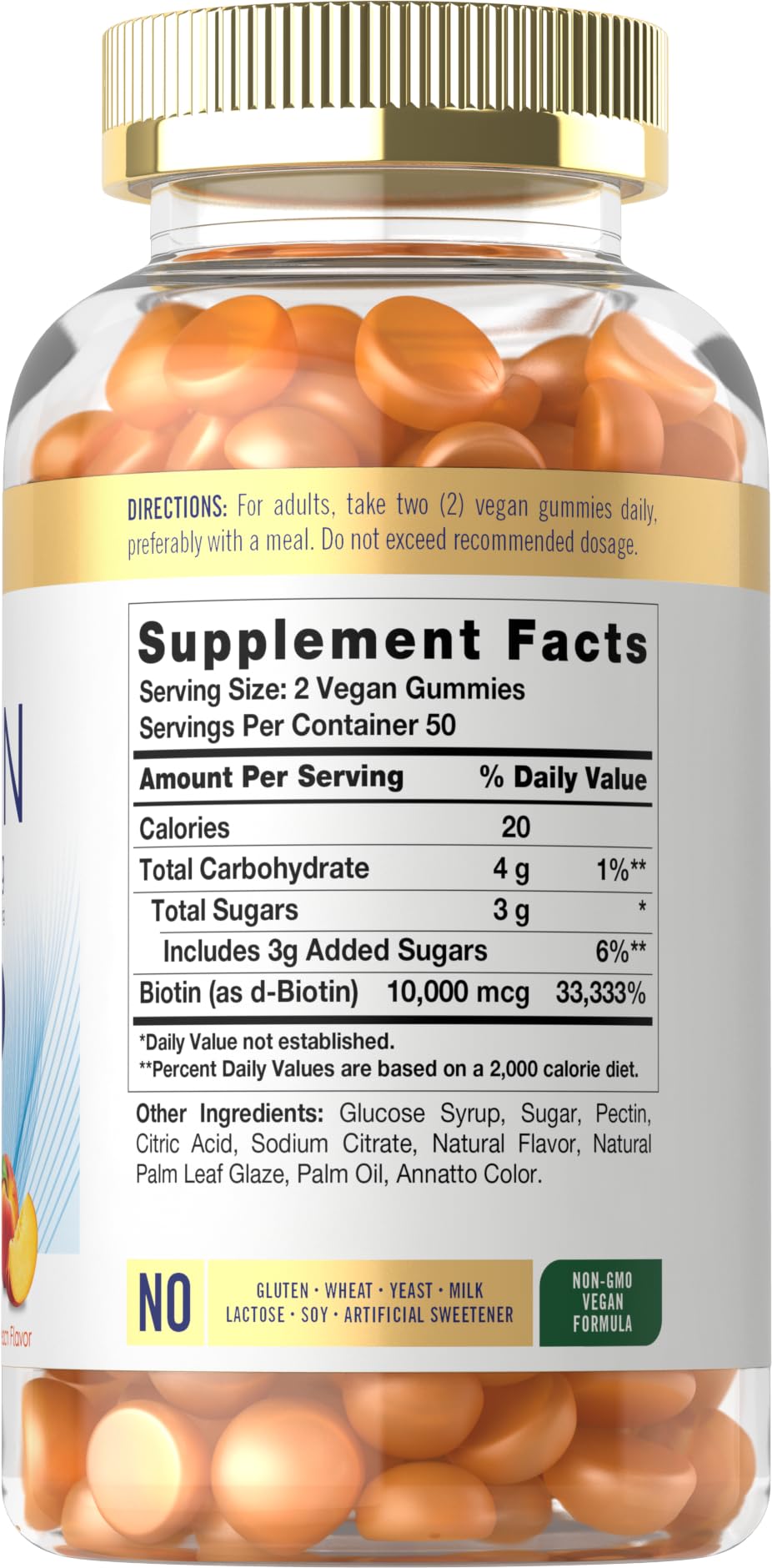Foto 3 pulgar | Suplemento Carlyle Biotina Gomitas, 10000 Mcg, 100 Unidades - Venta Internacional.