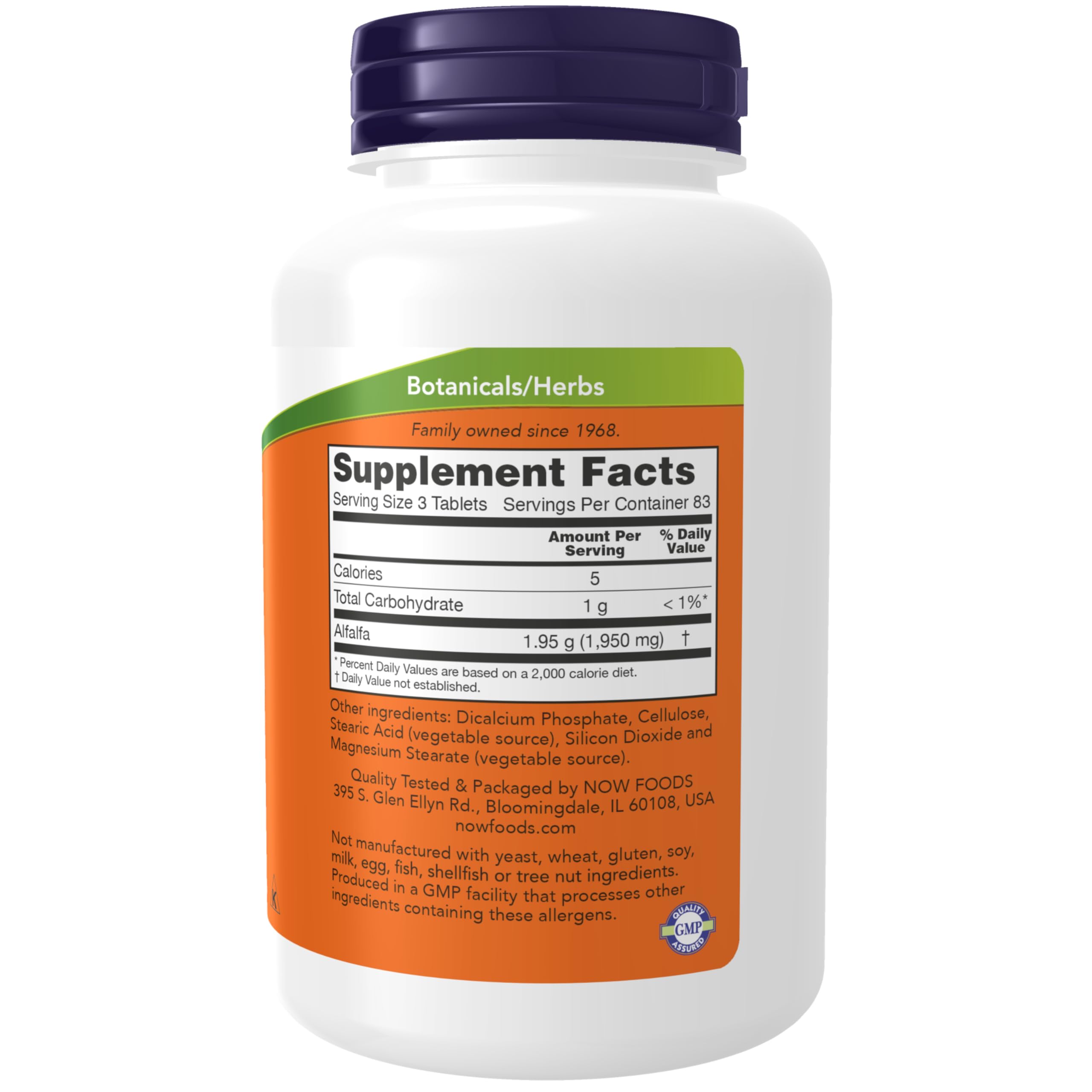 Foto 3 pulgar | Suplementos Now Foods Alfalfa 650 mg Superalimentos Verdes 250 Tabletas - Venta Internacional