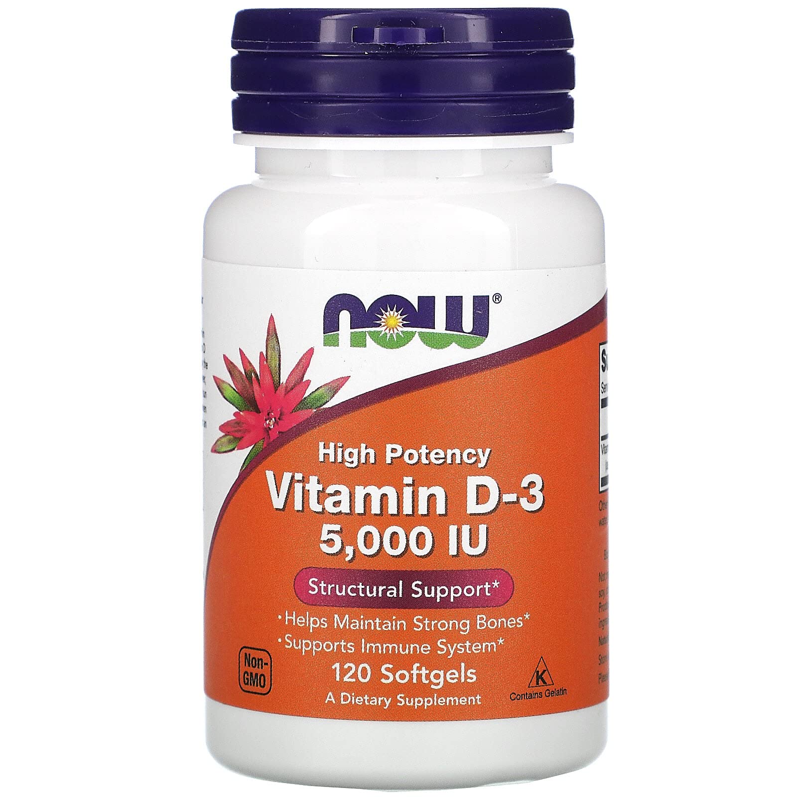 Foto 3 pulgar | Suplemento Now Foods Con Vitamina D-3, 5000 Ui, 120 Cápsulas Blandas - Venta Internacional.