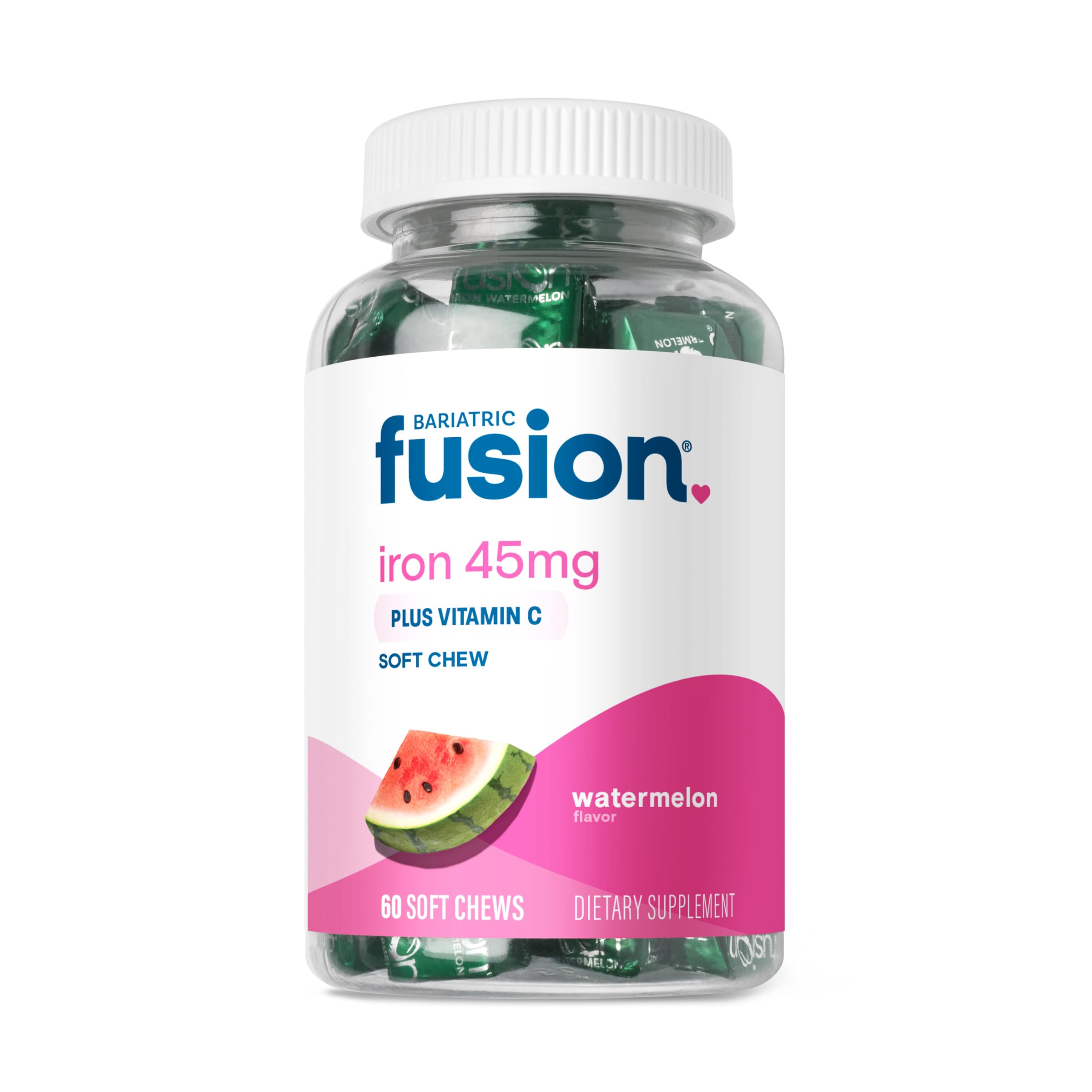 Foto 1 | Suplemento De Hierro Bariatric Fusion Iron Soft Chew, 45 Mg, 60 Unidades - Venta Internacional.