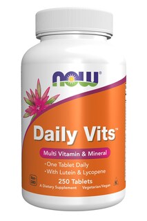 Foto 1 | Suplementos Diarios Vits™ De Now Foods, 250 Comprimidos Con Luteína Y Luteína - Venta Internacional.