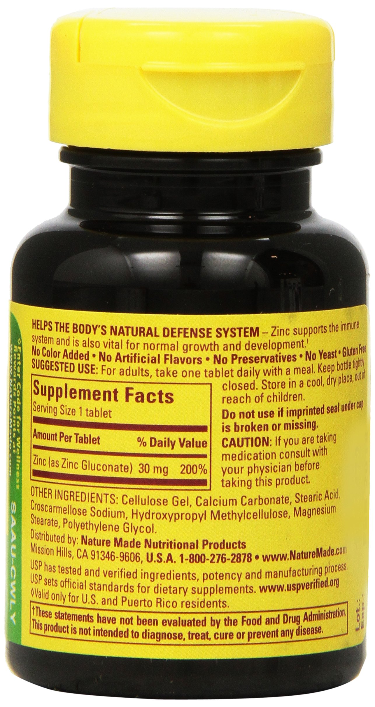 Foto 3 pulgar | Suplemento Nature Made Zinc 30 Mg 100 Comprimidos (paquete De 6) - Venta Internacional.