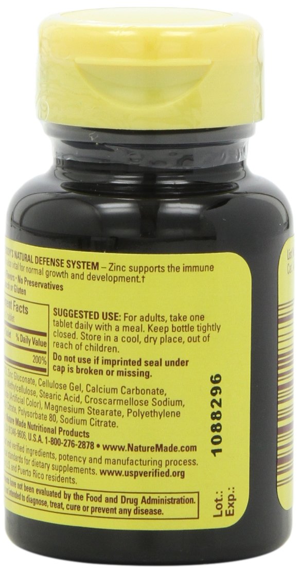 Foto 5 pulgar | Suplemento Nature Made Zinc 30 Mg 100 Comprimidos (paquete De 6) - Venta Internacional.