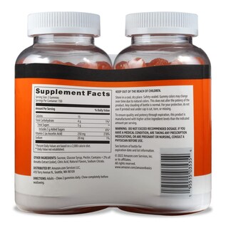 Foto 2 | Gomitas De Vitamina C Amazon Basics 250 Mg, Naranja 300 Unidades - Venta Internacional.