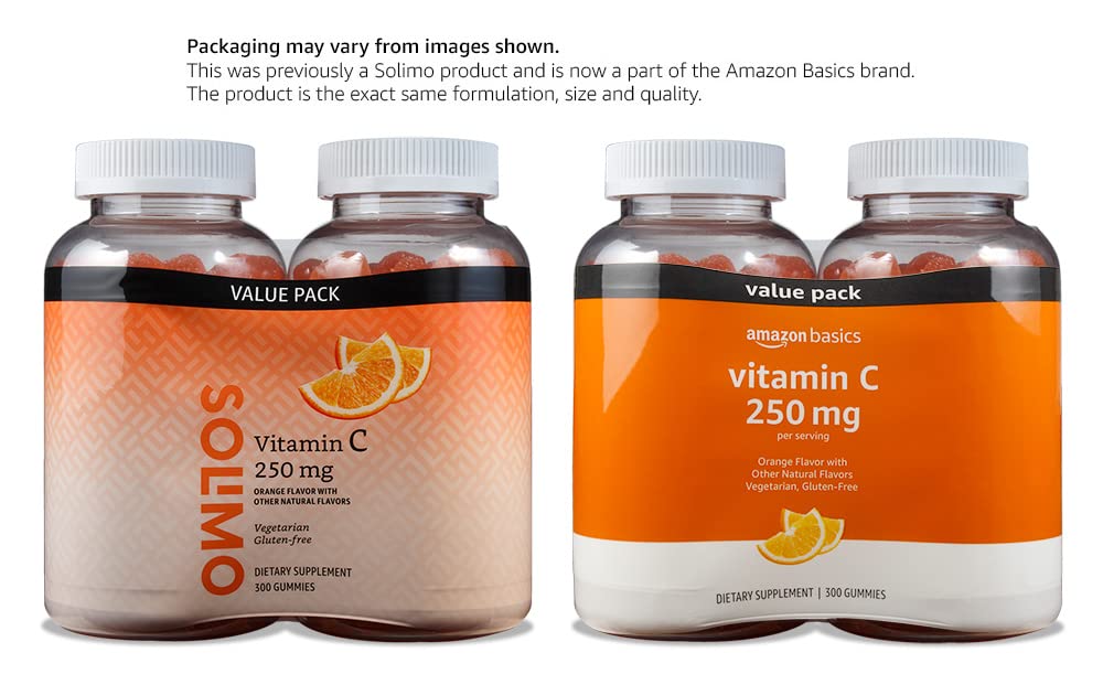 Foto 5 pulgar | Gomitas De Vitamina C Amazon Basics 250 Mg, Naranja 300 Unidades - Venta Internacional.