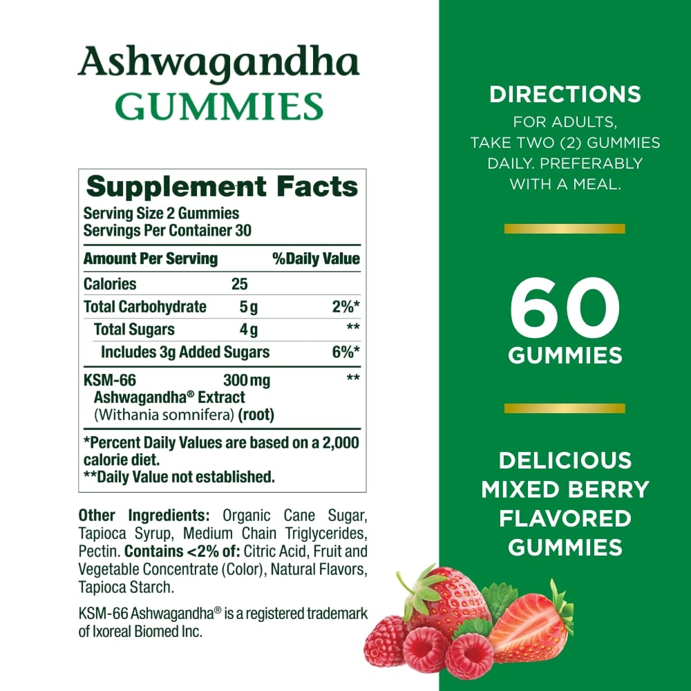 Foto 3 pulgar | Extracto De 300 Mg De Ksm-66 De Gummies Nature's Bounty Ashwagandha - Venta Internacional.