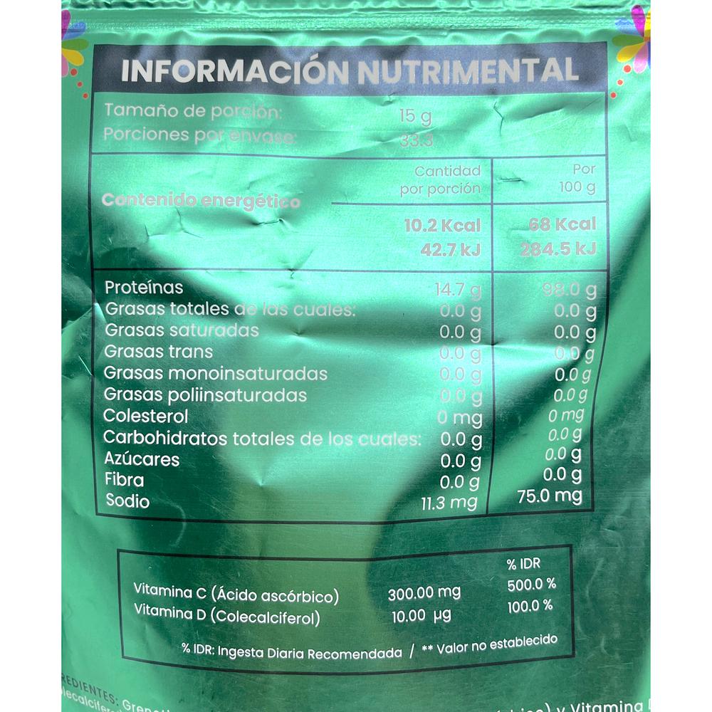 Foto 3 pulgar | Grenetina Hidrolizada Glicina Prolina 500 Grs Sin Sabor Flow