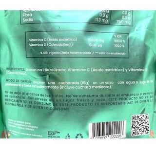 Foto 3 | Grenetina Hidrolizada Glicina Prolina 500 Grs Sin Sabor Flow