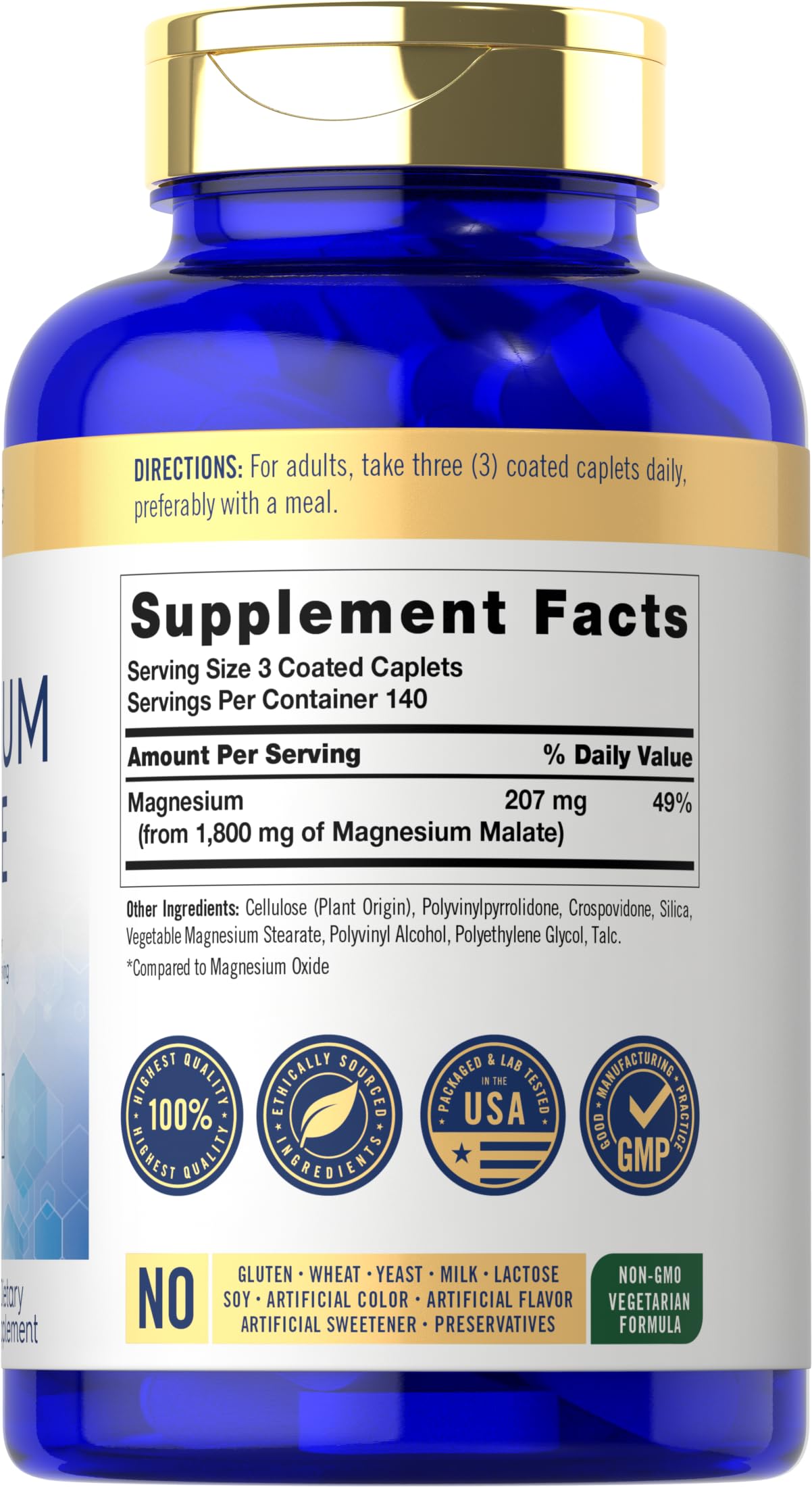 Foto 2 | Suplemento De Malato De Magnesio Carlyle 1800 Mg 420 Cápsulas - Venta Internacional.